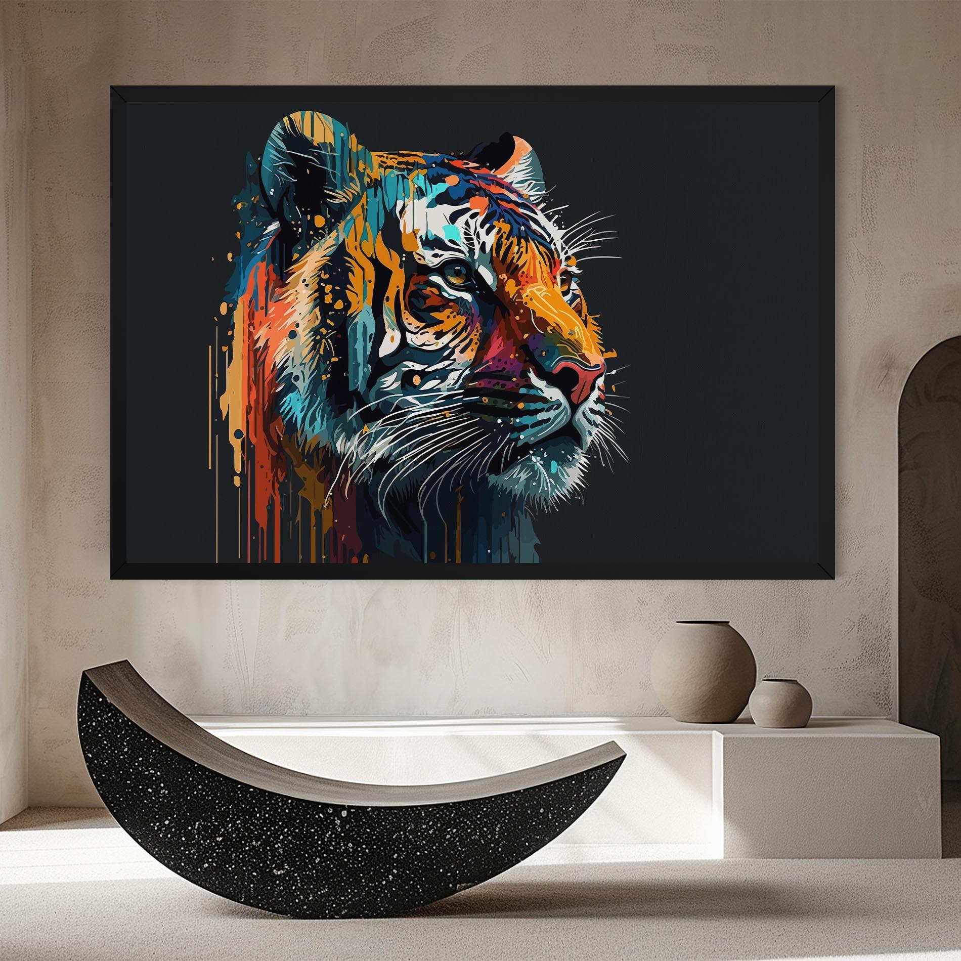 Vászonkép Color Mix Tiger mockup 8