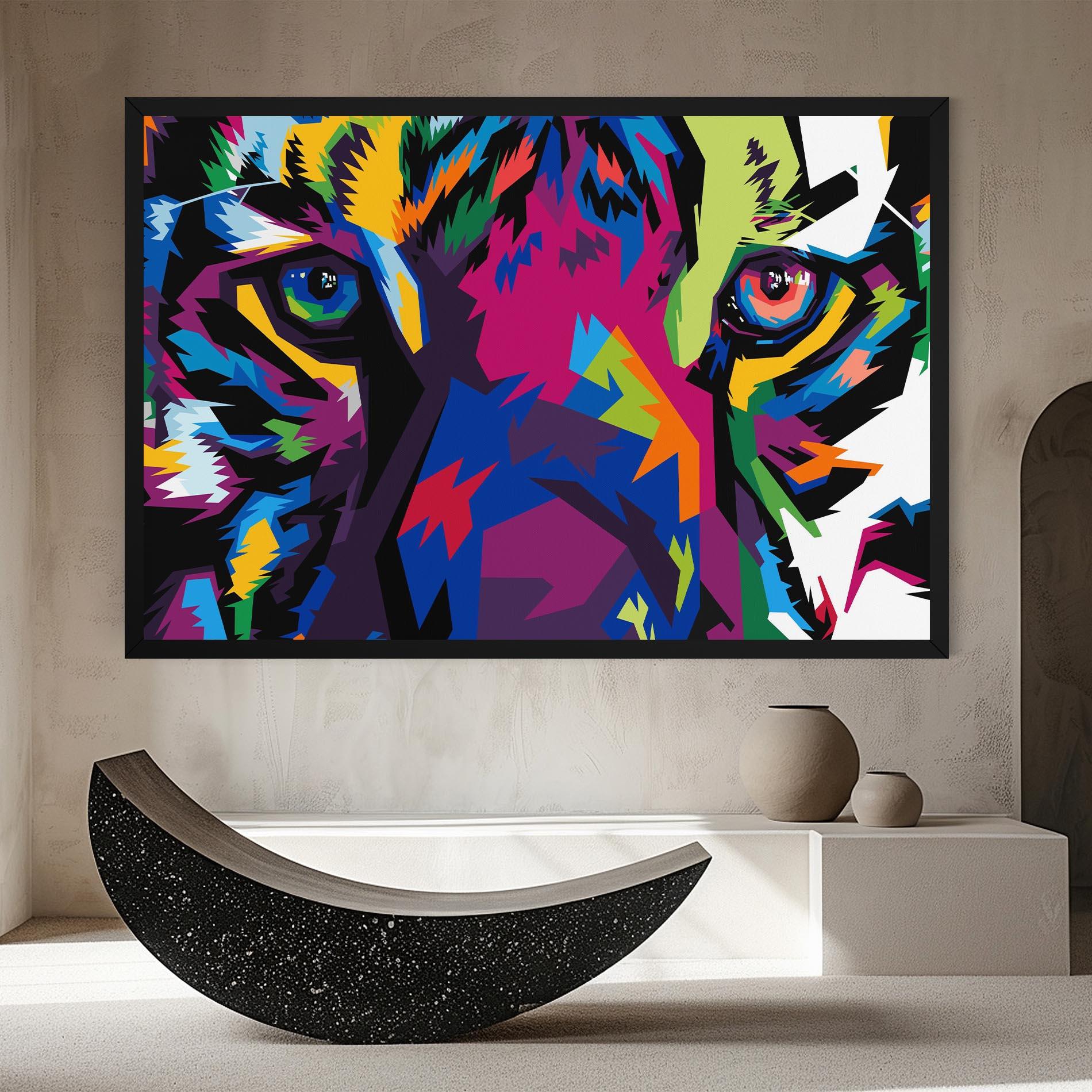 Vászonkép Colourul Tiger Eyes mockup 8