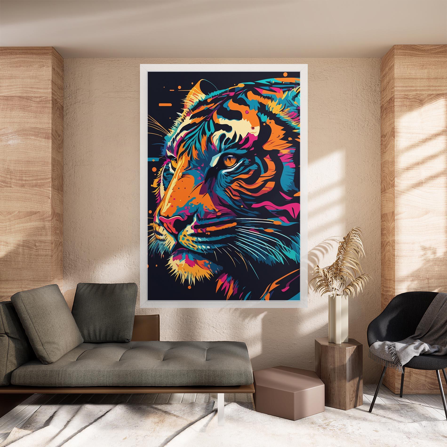 Vászonkép Colorful Tiger mockup 8