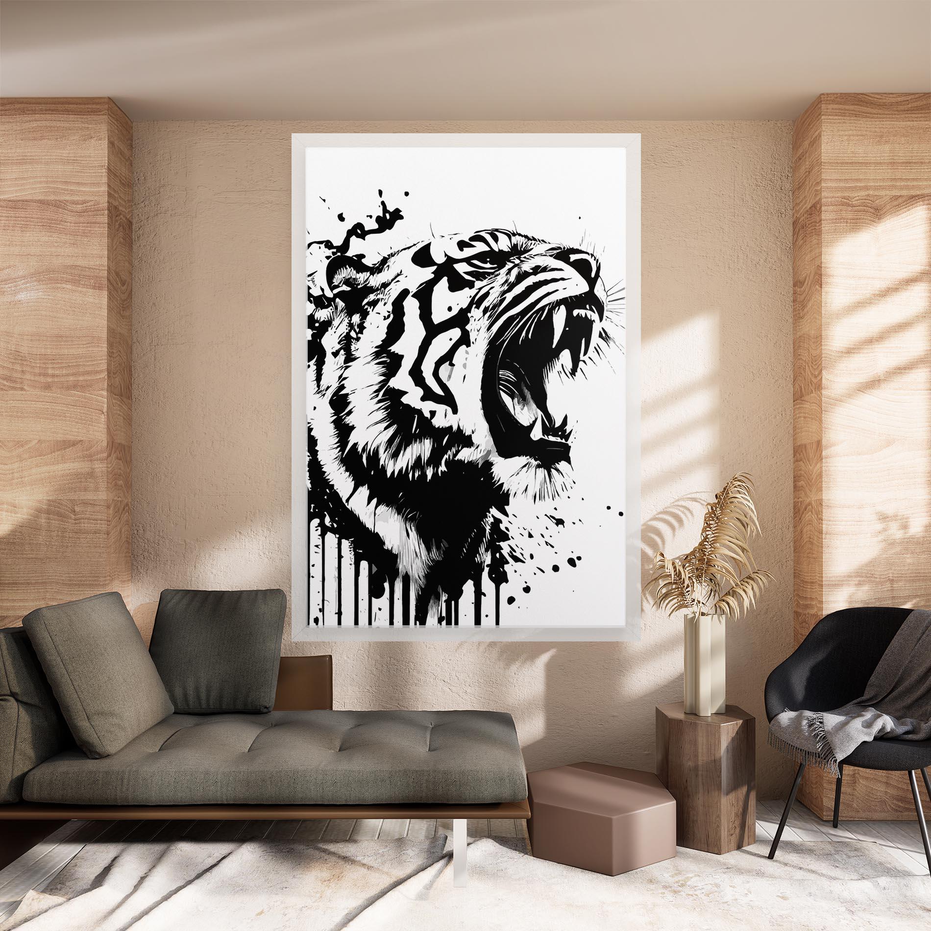 Vászonkép Ink Art Tiger mockup 8