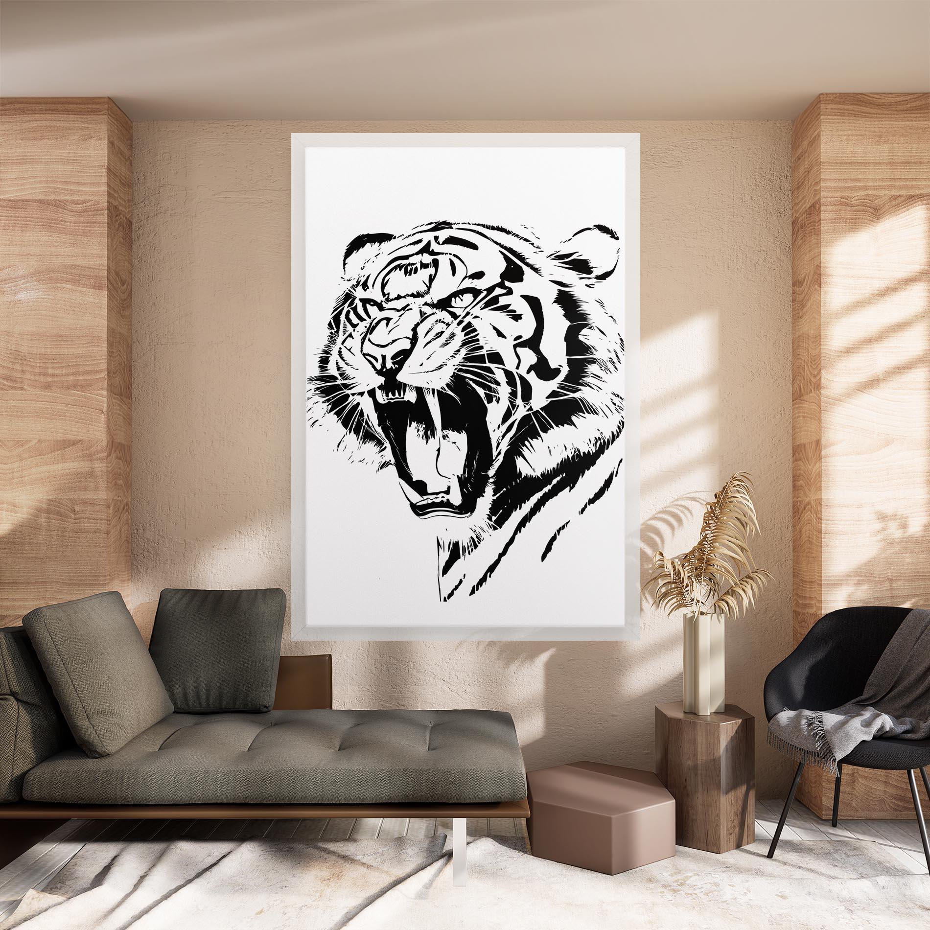 Vászonkép Roaring Tiger mockup 8