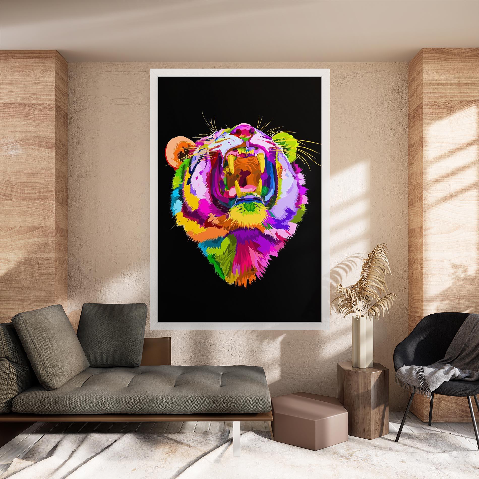 Vászonkép Tiger Mix Color mockup 8