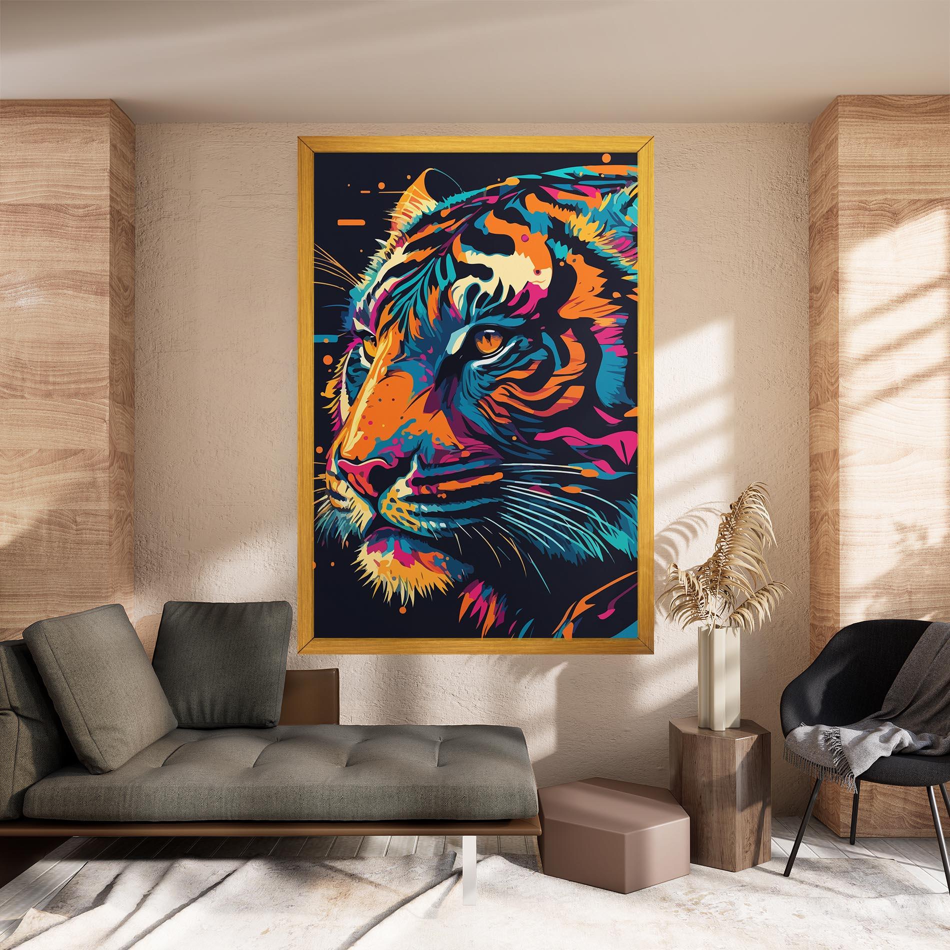 Vászonkép Colorful Tiger mockup 8