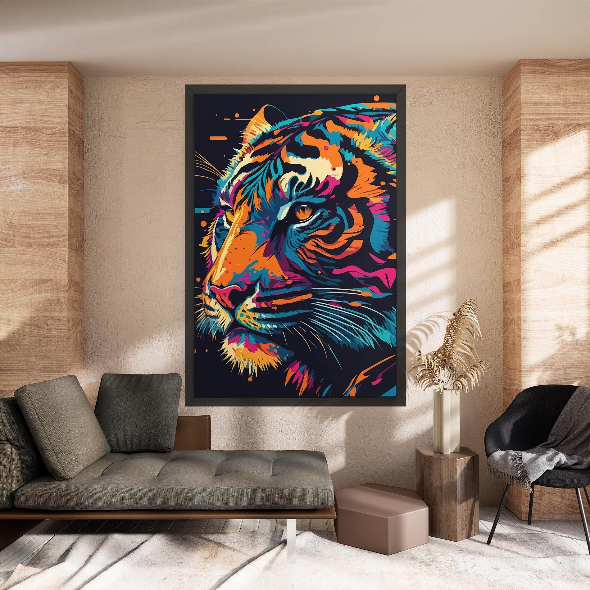 Vászonkép Colorful Tiger mockup 8