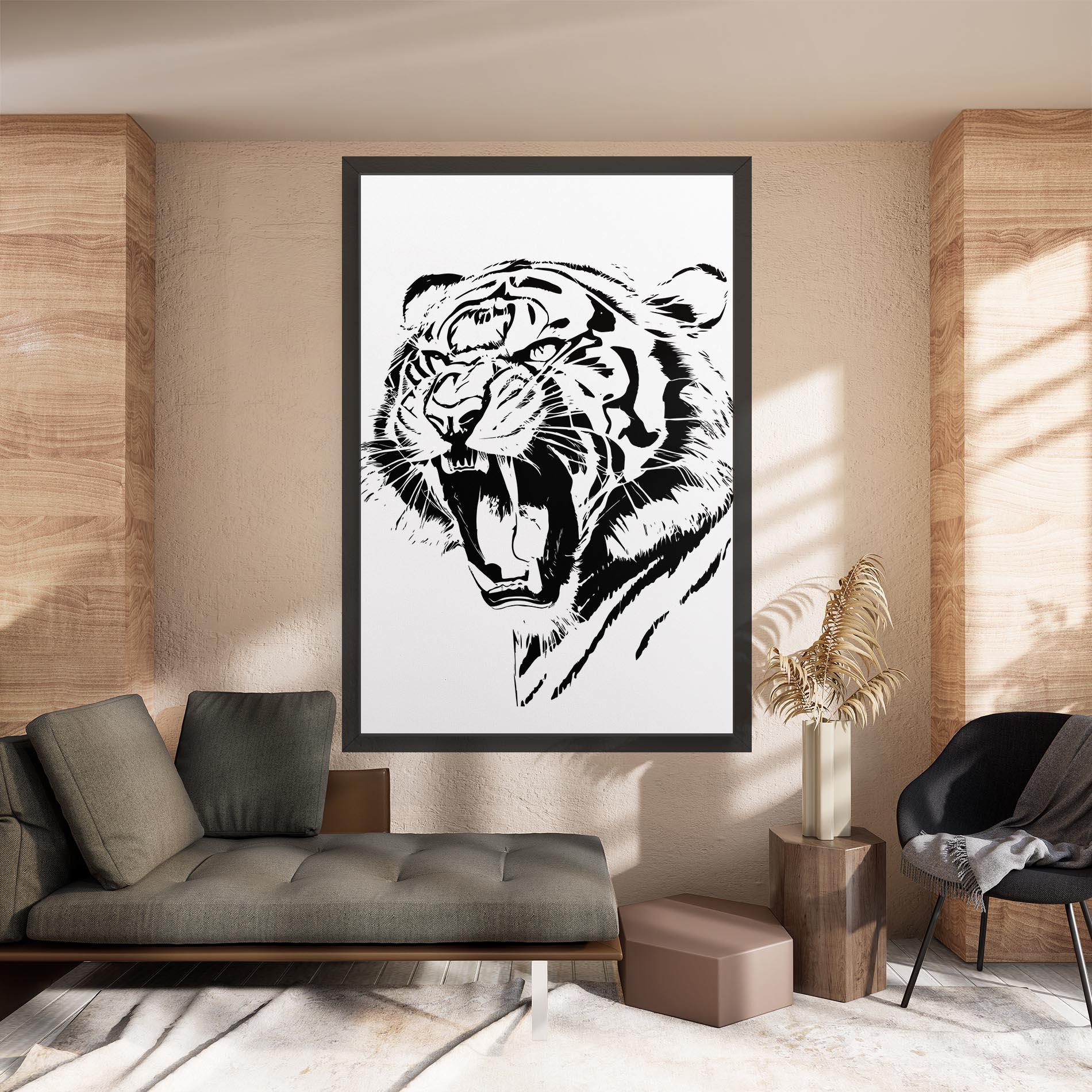 Vászonkép Roaring Tiger mockup 8