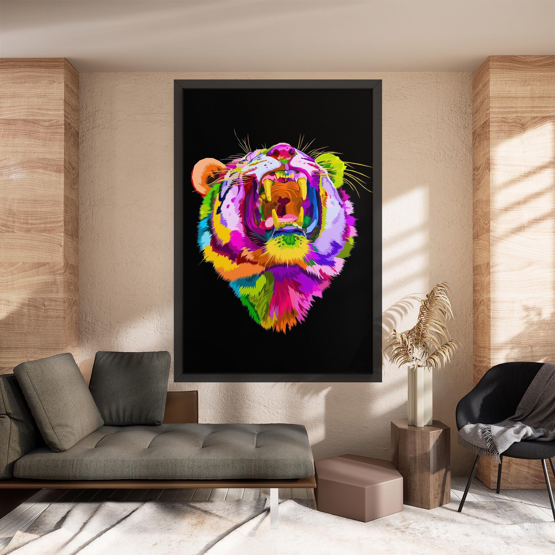 Vászonkép Tiger Mix Color mockup 8