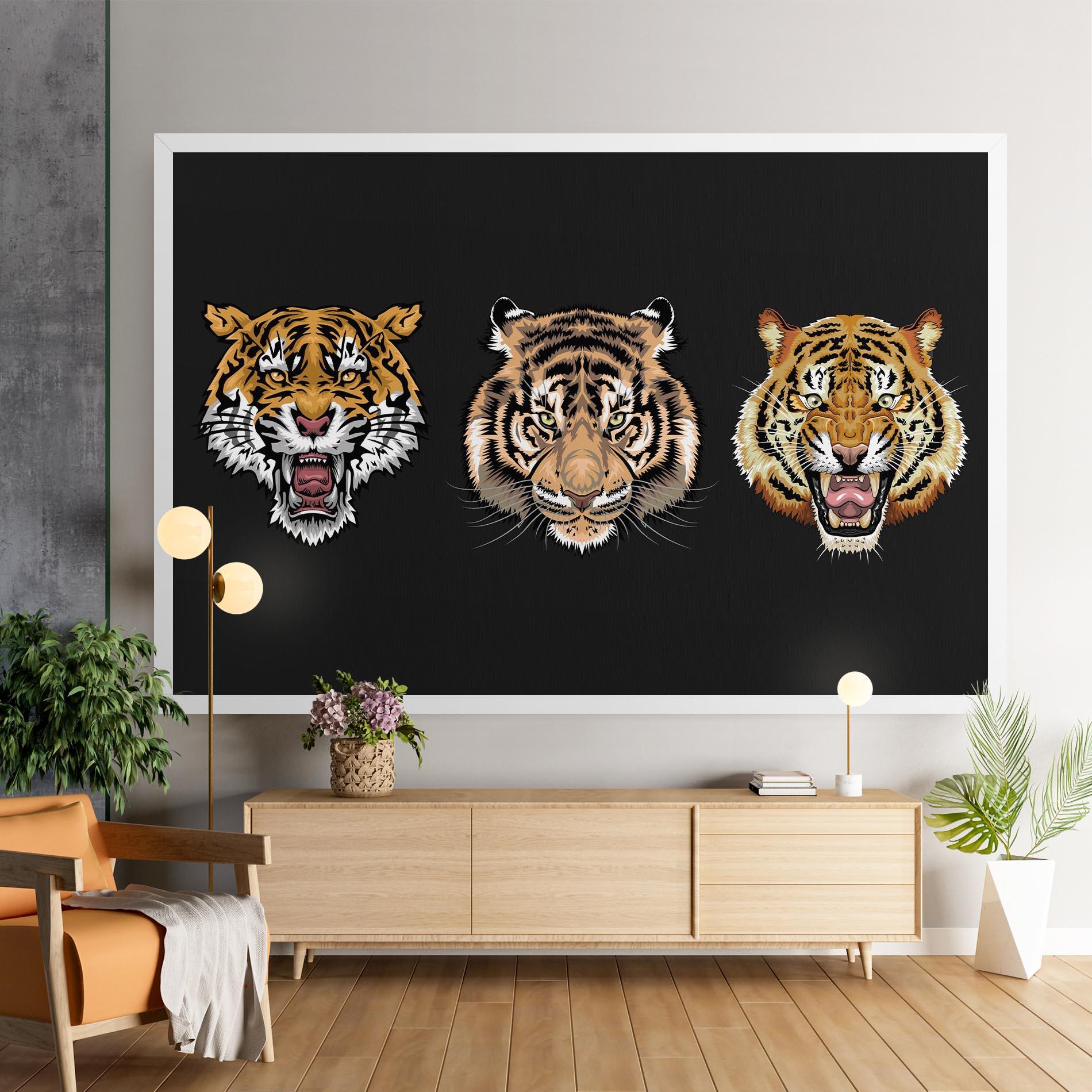 Vászonkép 3 Tigers mockup 9