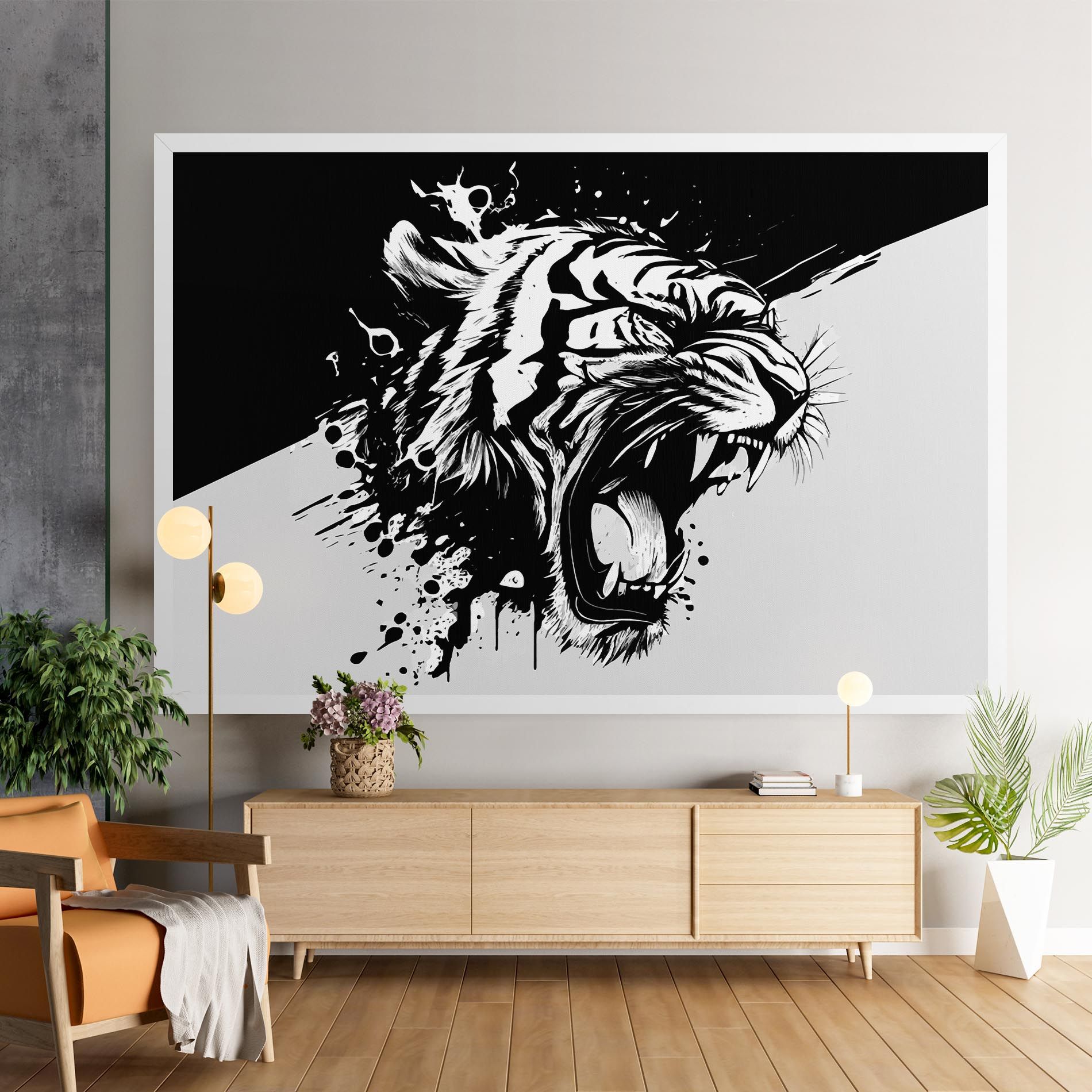 Black Grey Tiger mockup 9