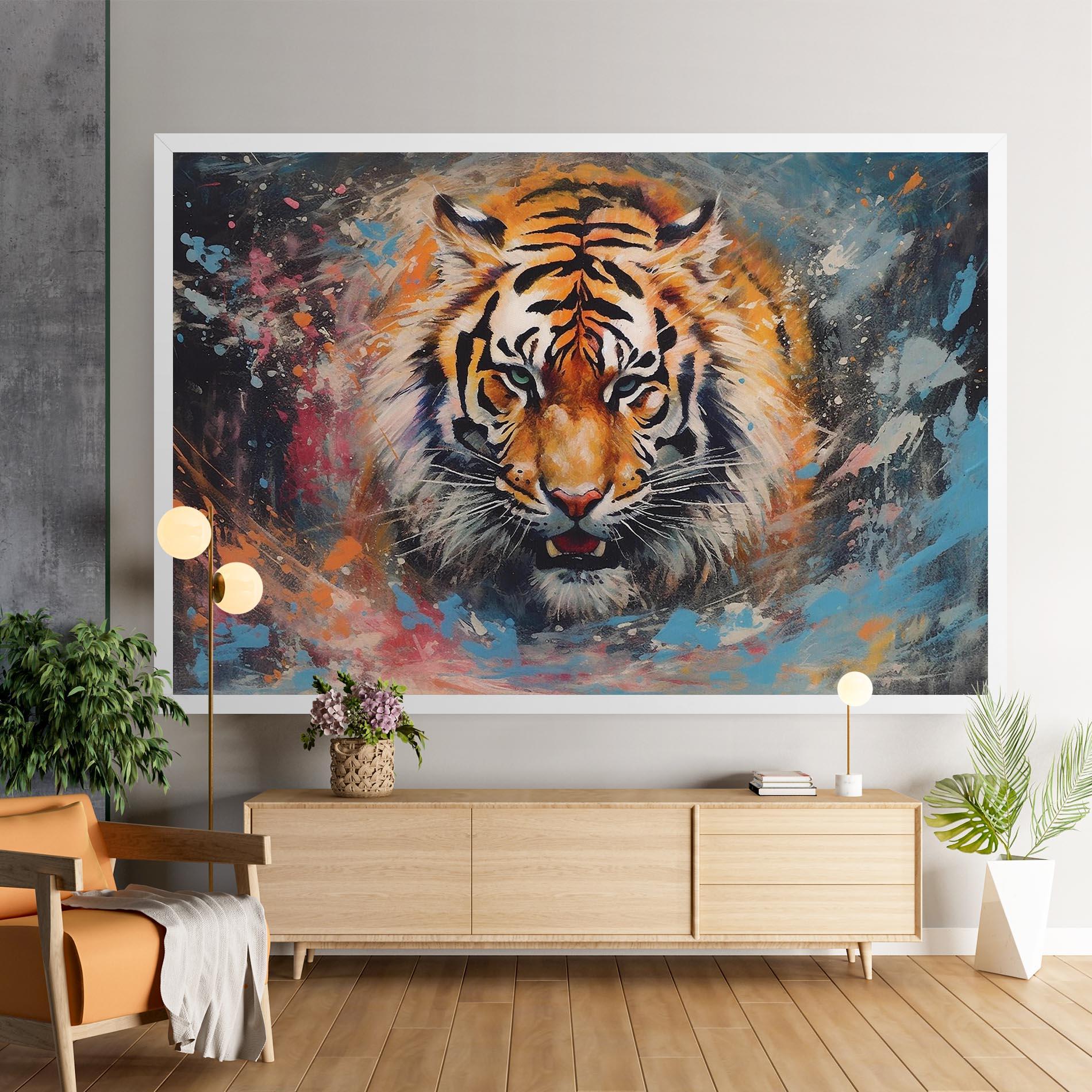 Vászonkép Orange Tiger Painting mockup 9