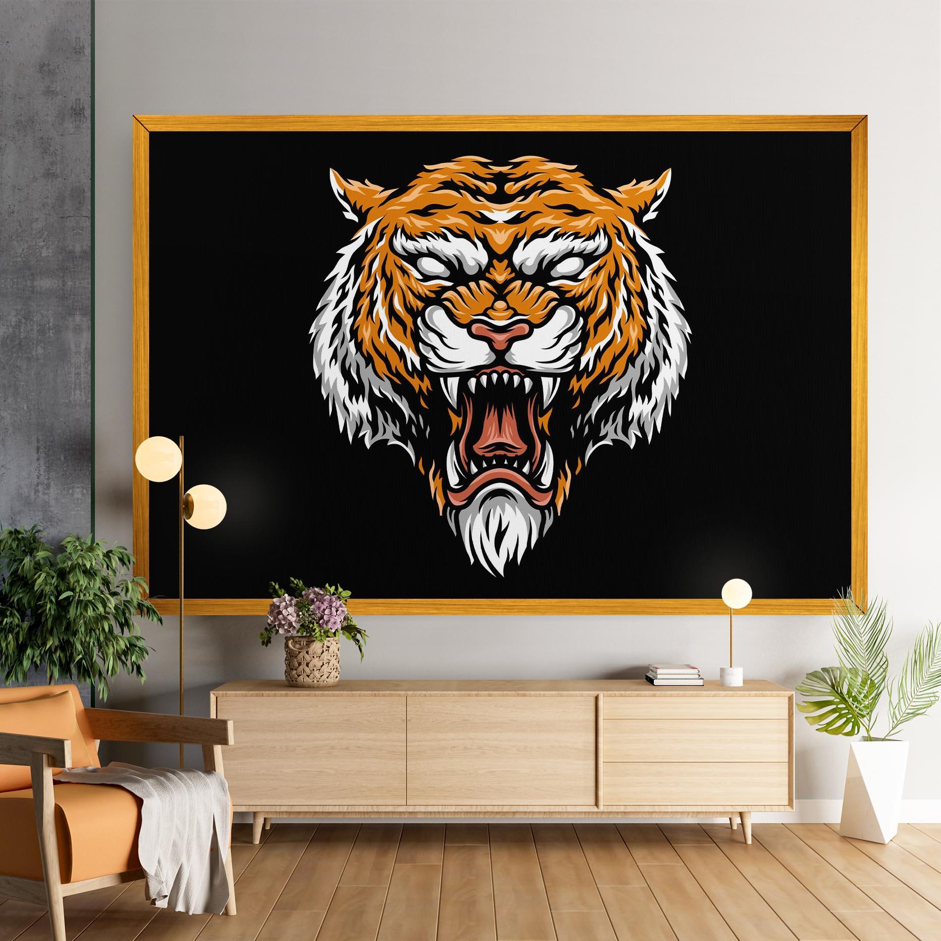 Vászonkép Angry Orange Tiger mockup 9
