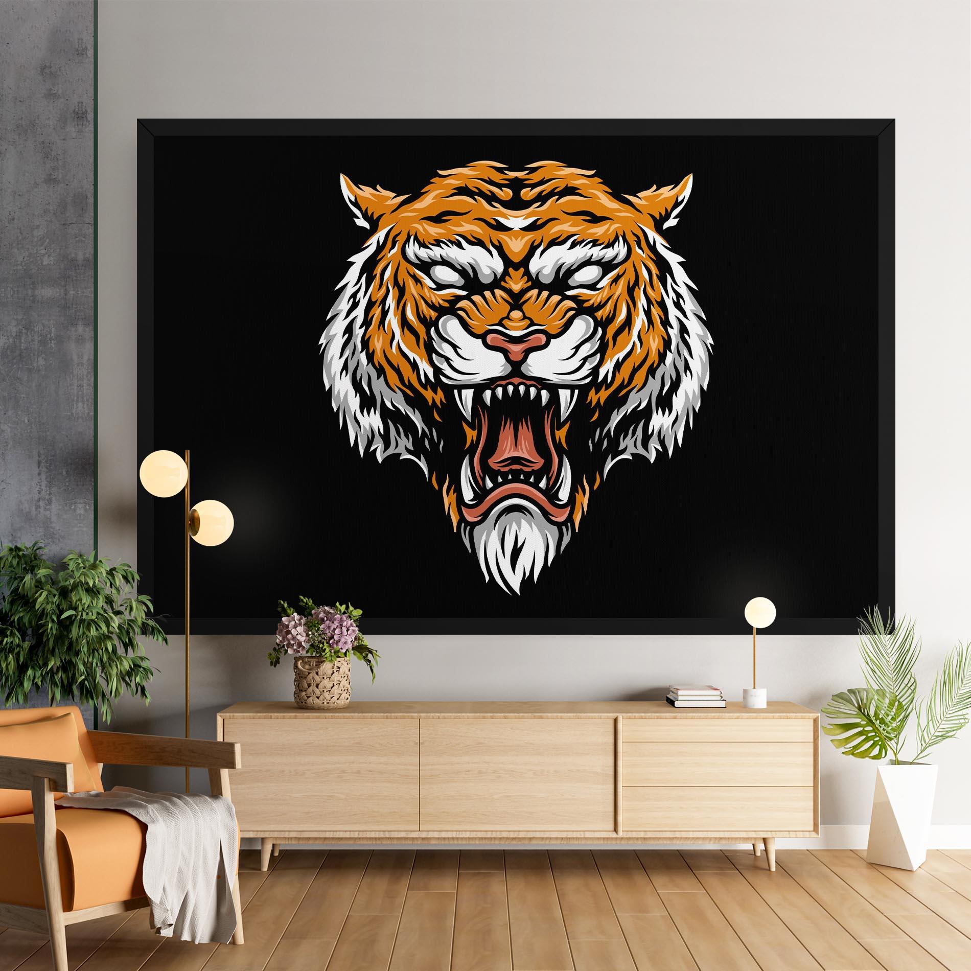 Vászonkép Angry Orange Tiger mockup 9