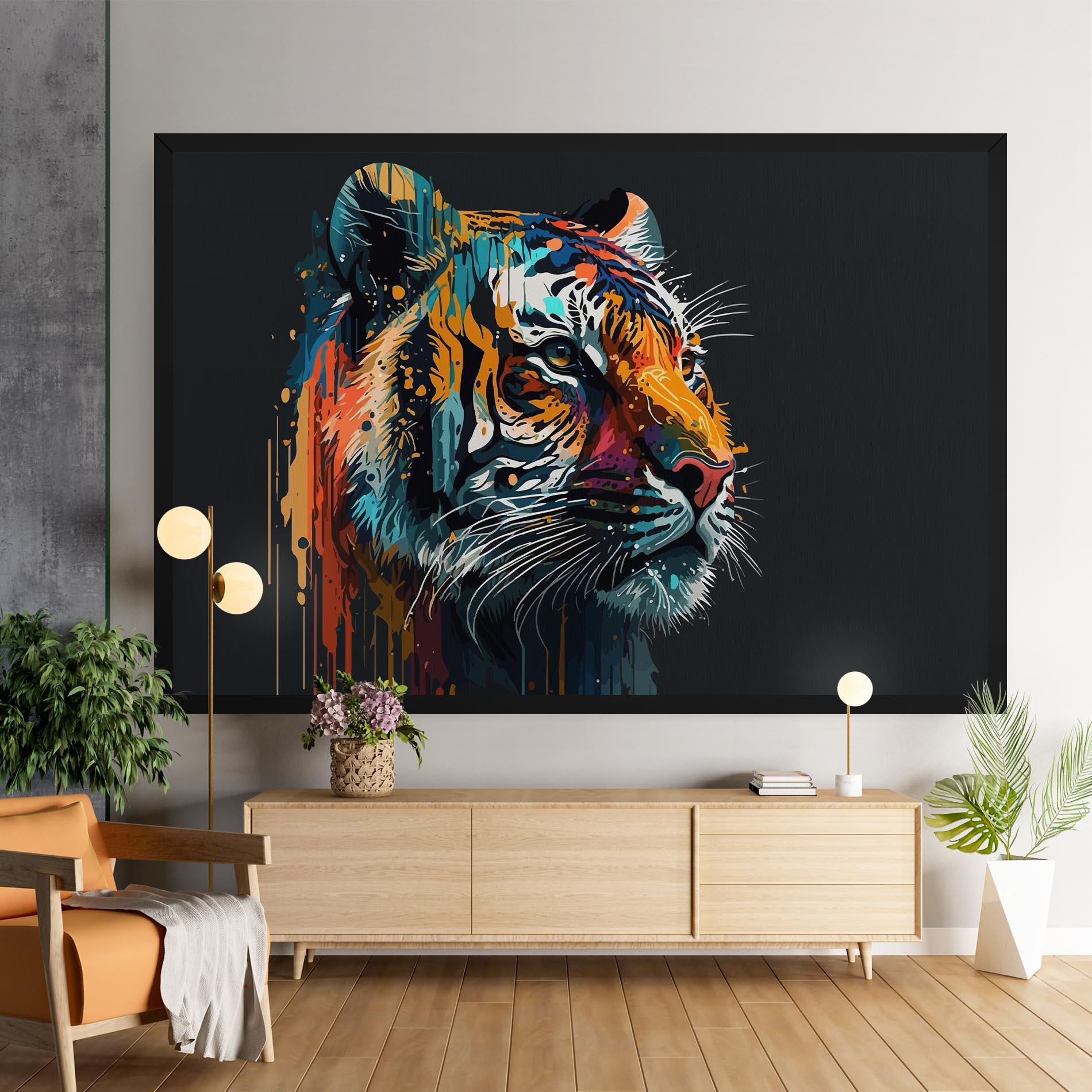 Vászonkép Color Mix Tiger mockup 9