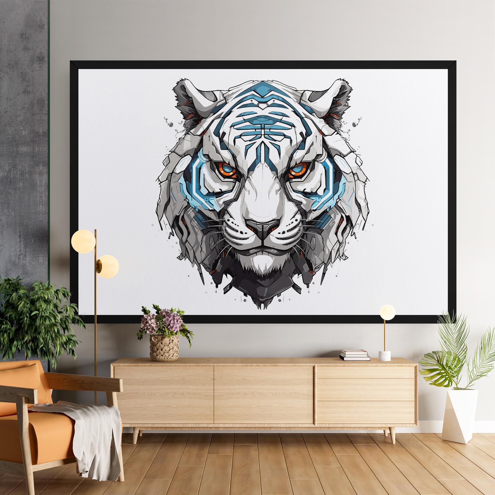 Vászonkép Cyborg Tiger mockup 9