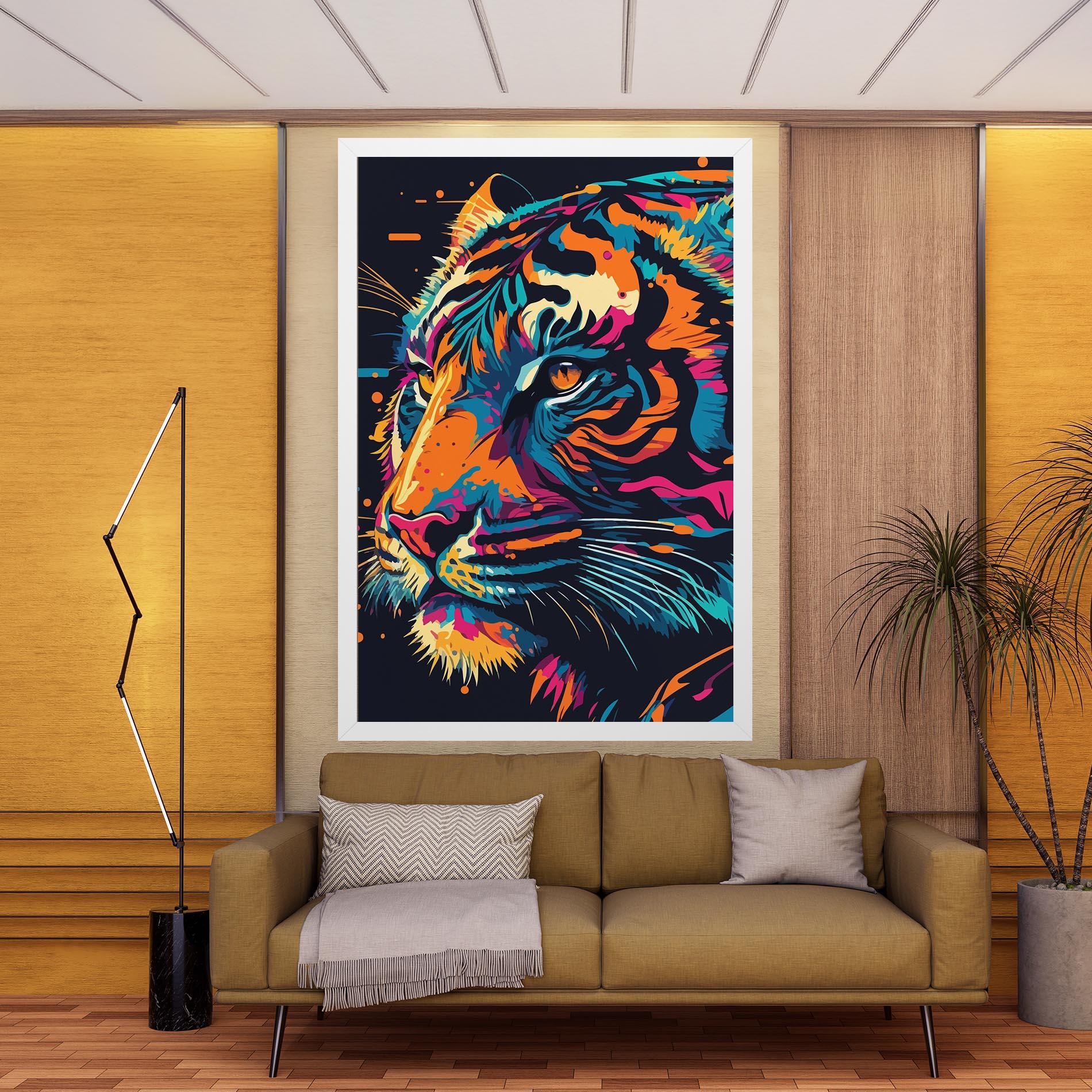 Vászonkép Colorful Tiger mockup 9