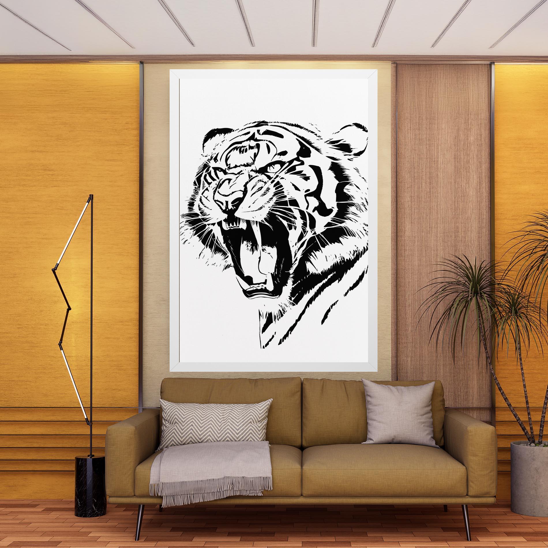 Vászonkép Roaring Tiger mockup 9