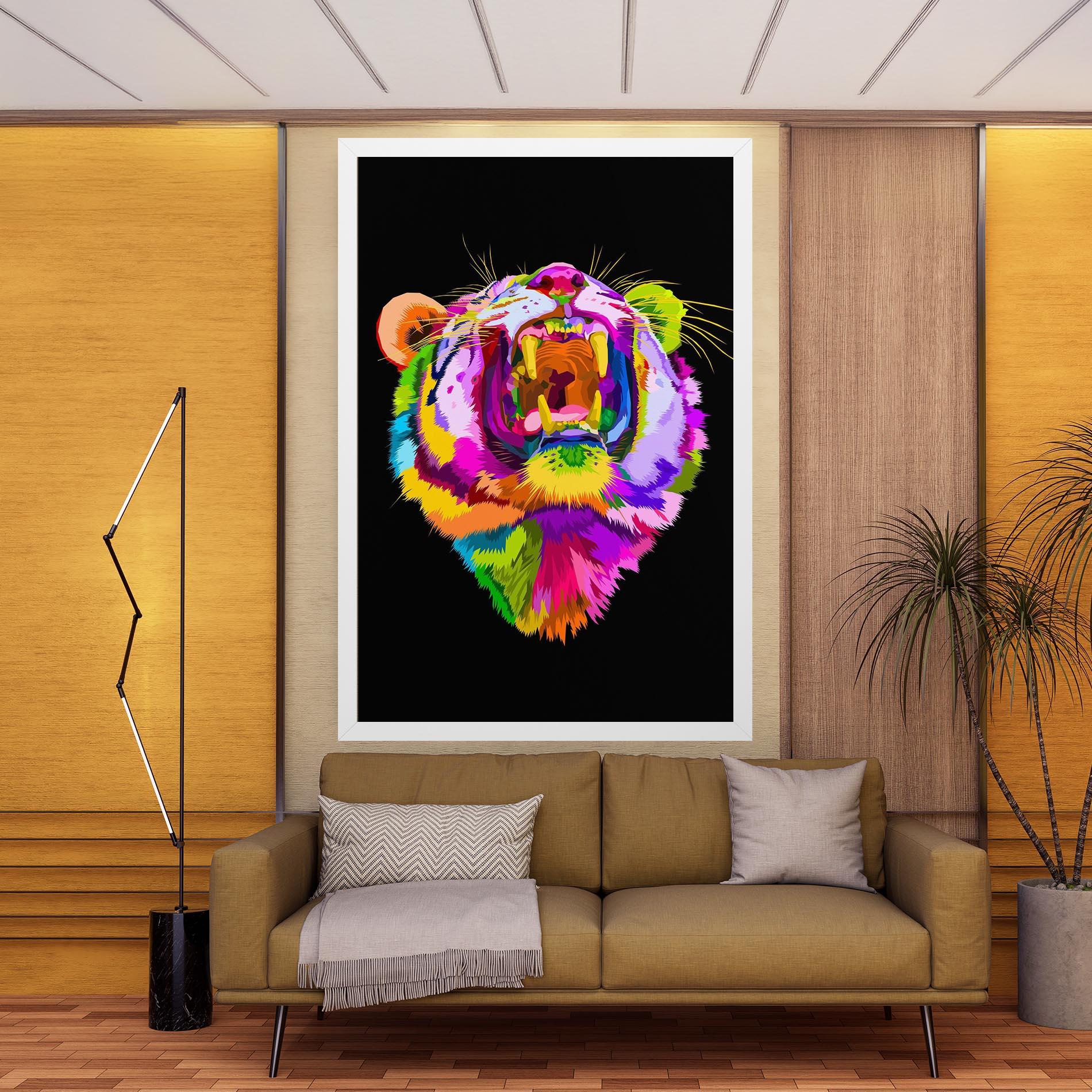 Vászonkép Tiger Mix Color mockup 9