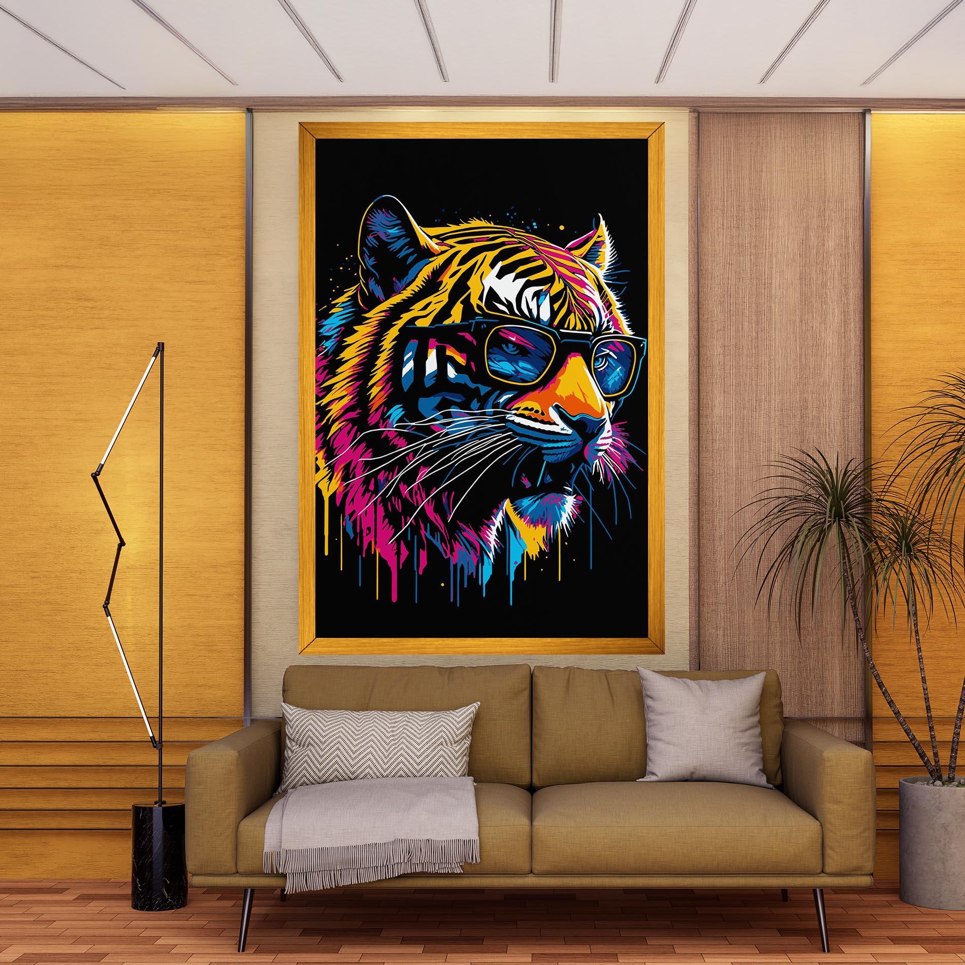 Vászonkép Cool Tiger mockup 9