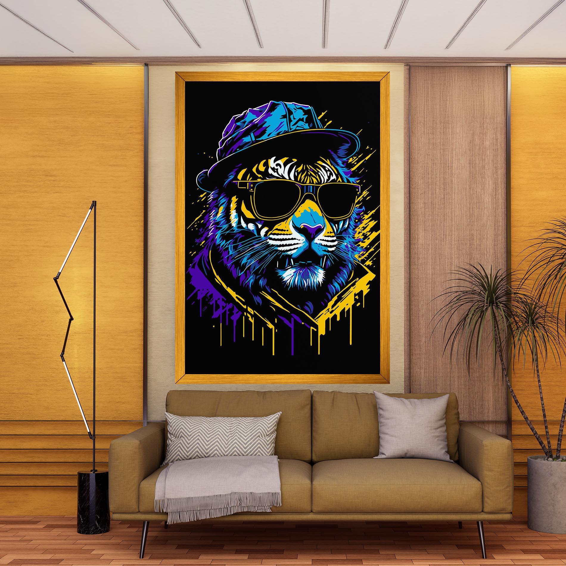 Vászonkép Glasses Tiger mockup 9