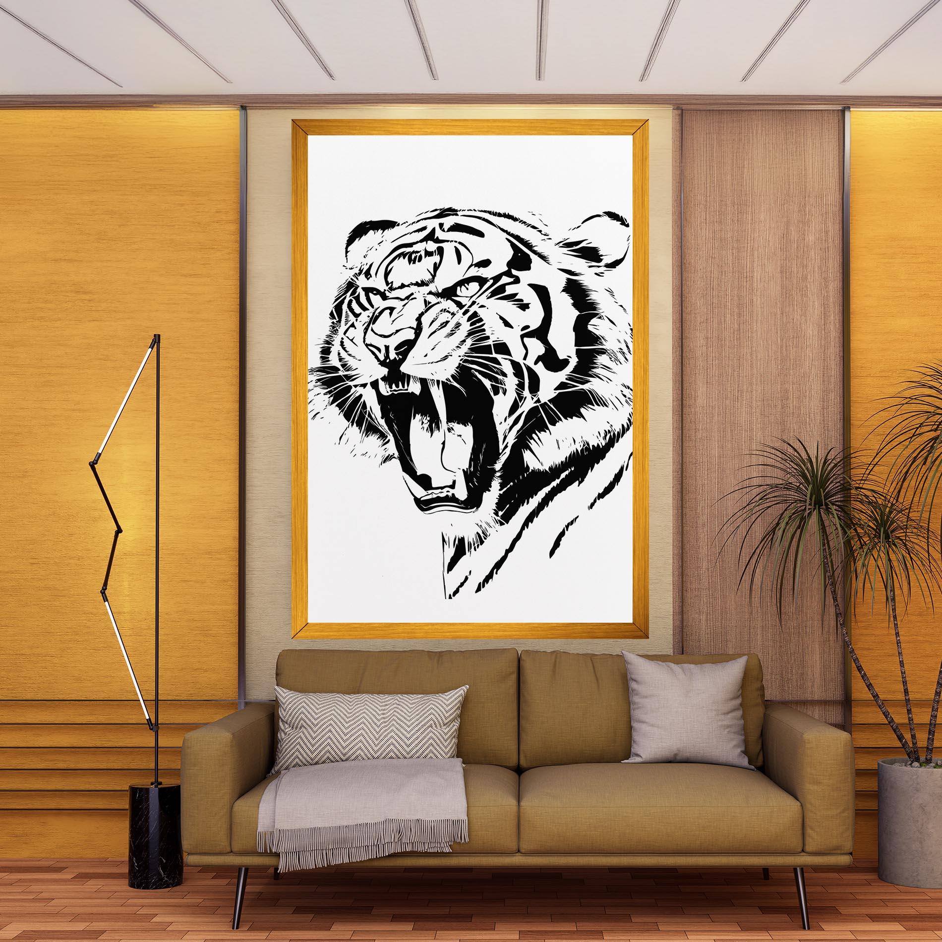 Vászonkép Roaring Tiger mockup 9
