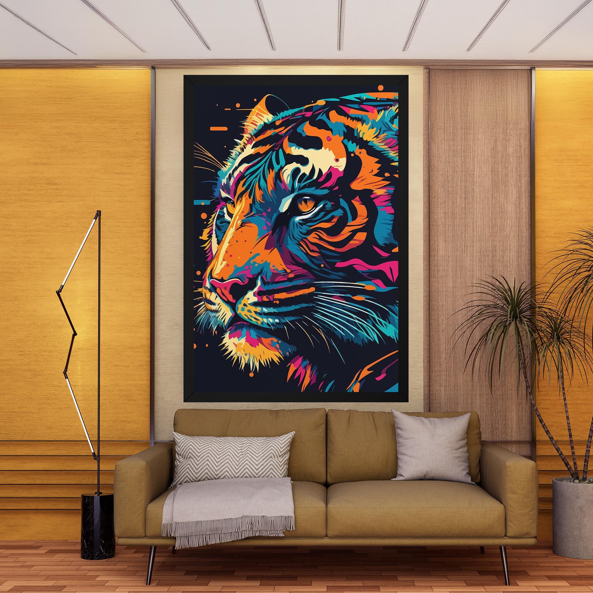 Vászonkép Colorful Tiger mockup 9