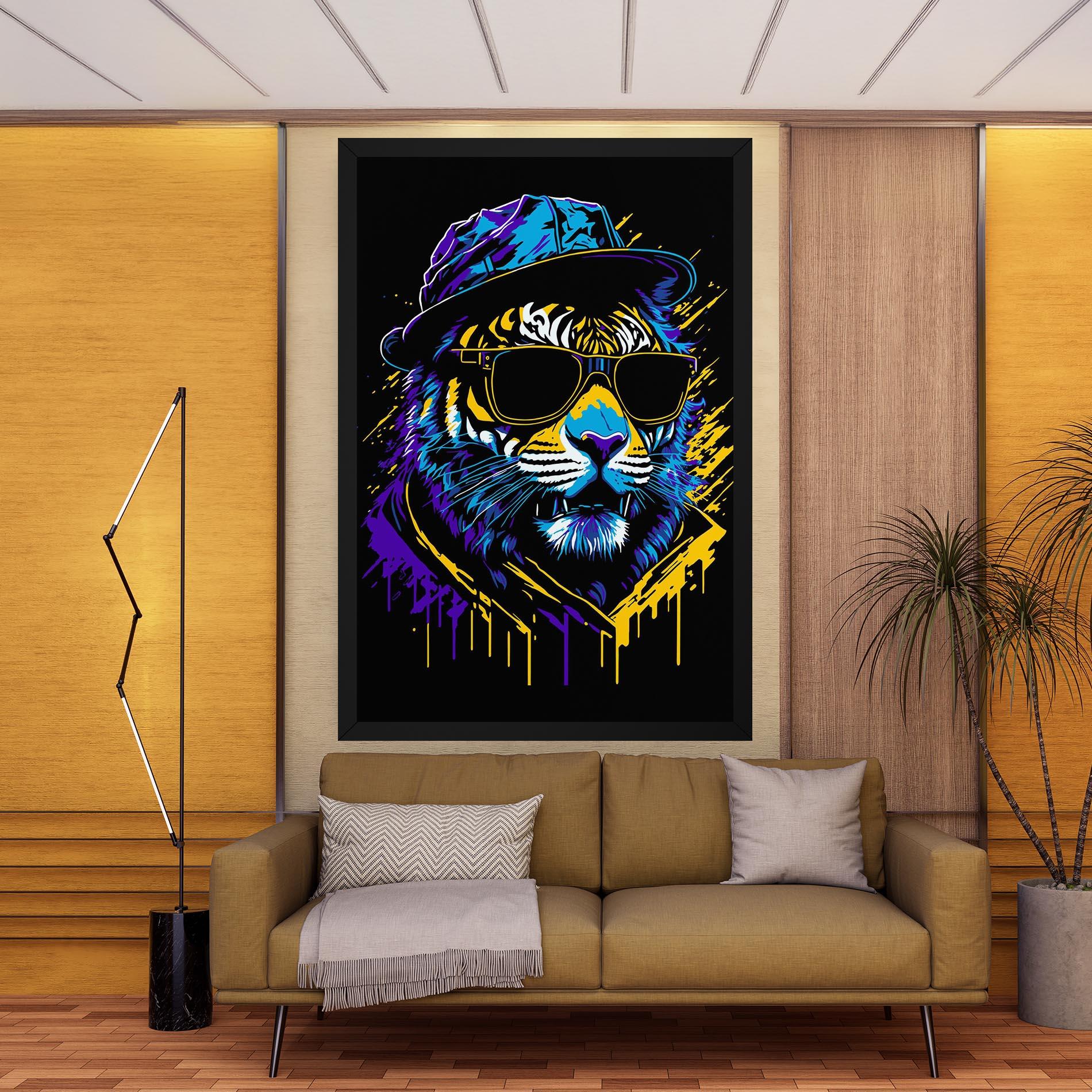 Vászonkép Glasses Tiger mockup 9