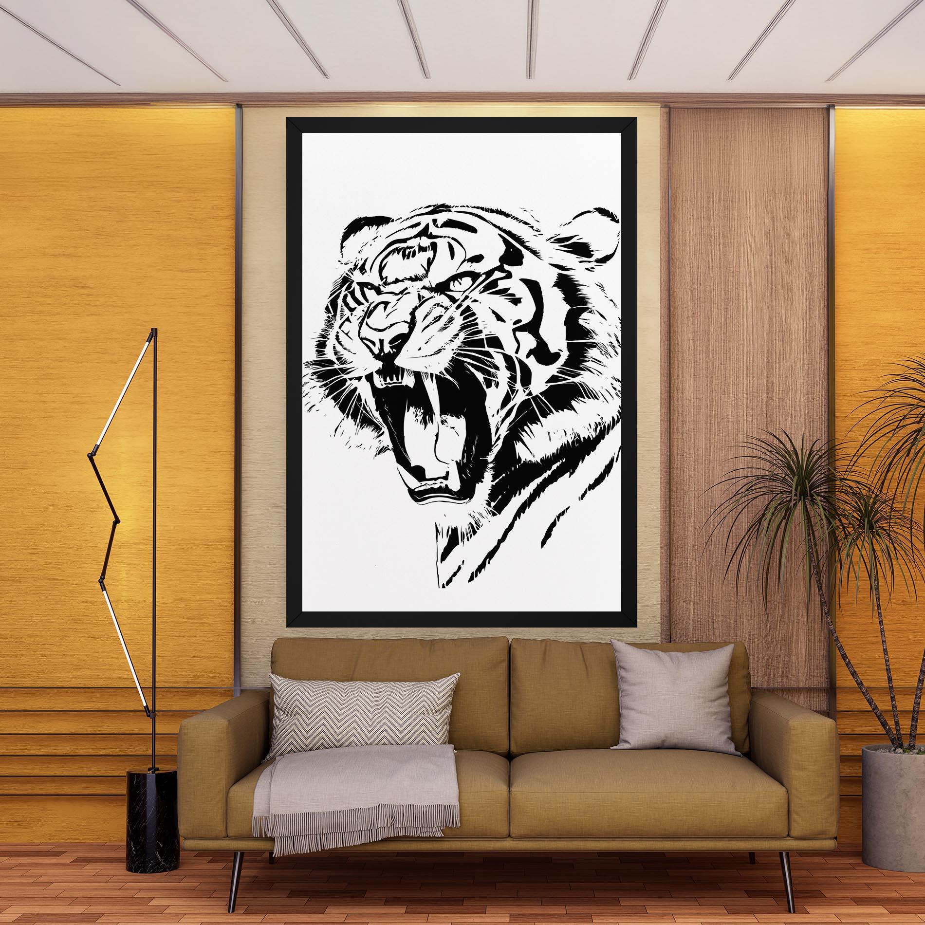 Vászonkép Roaring Tiger mockup 9