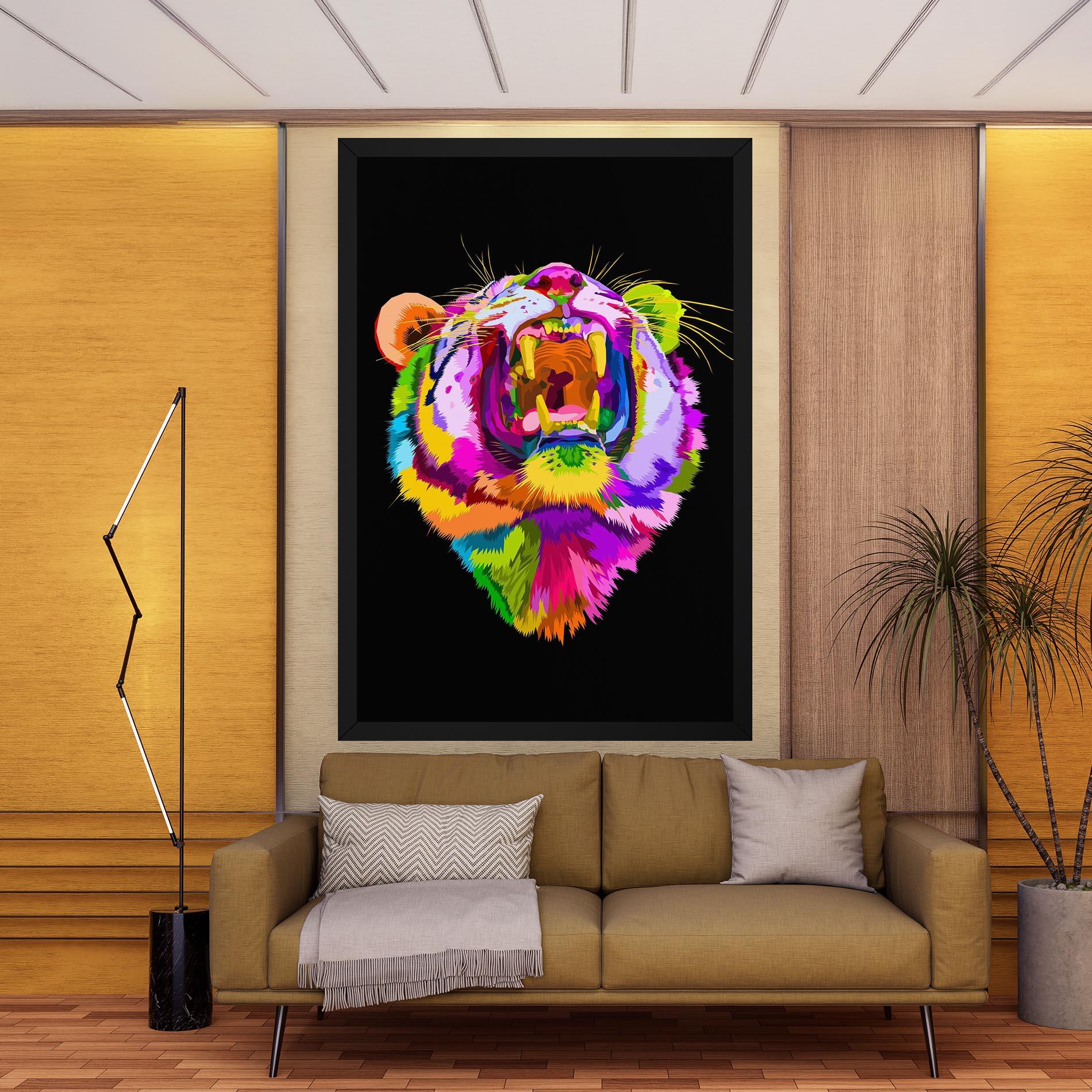 Vászonkép Tiger Mix Color mockup 9