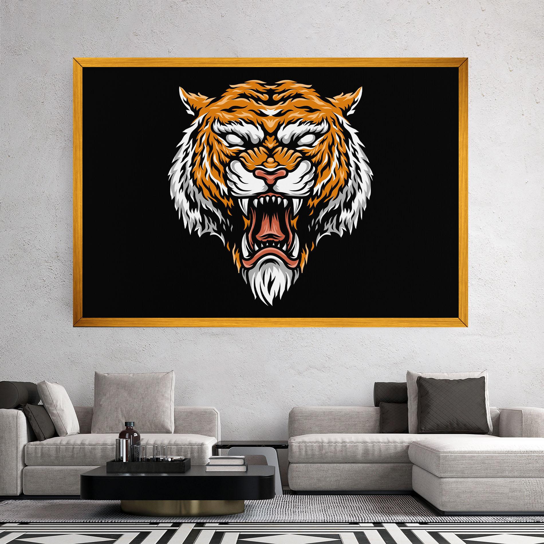 Vászonkép Angry Orange Tiger mockup 2
