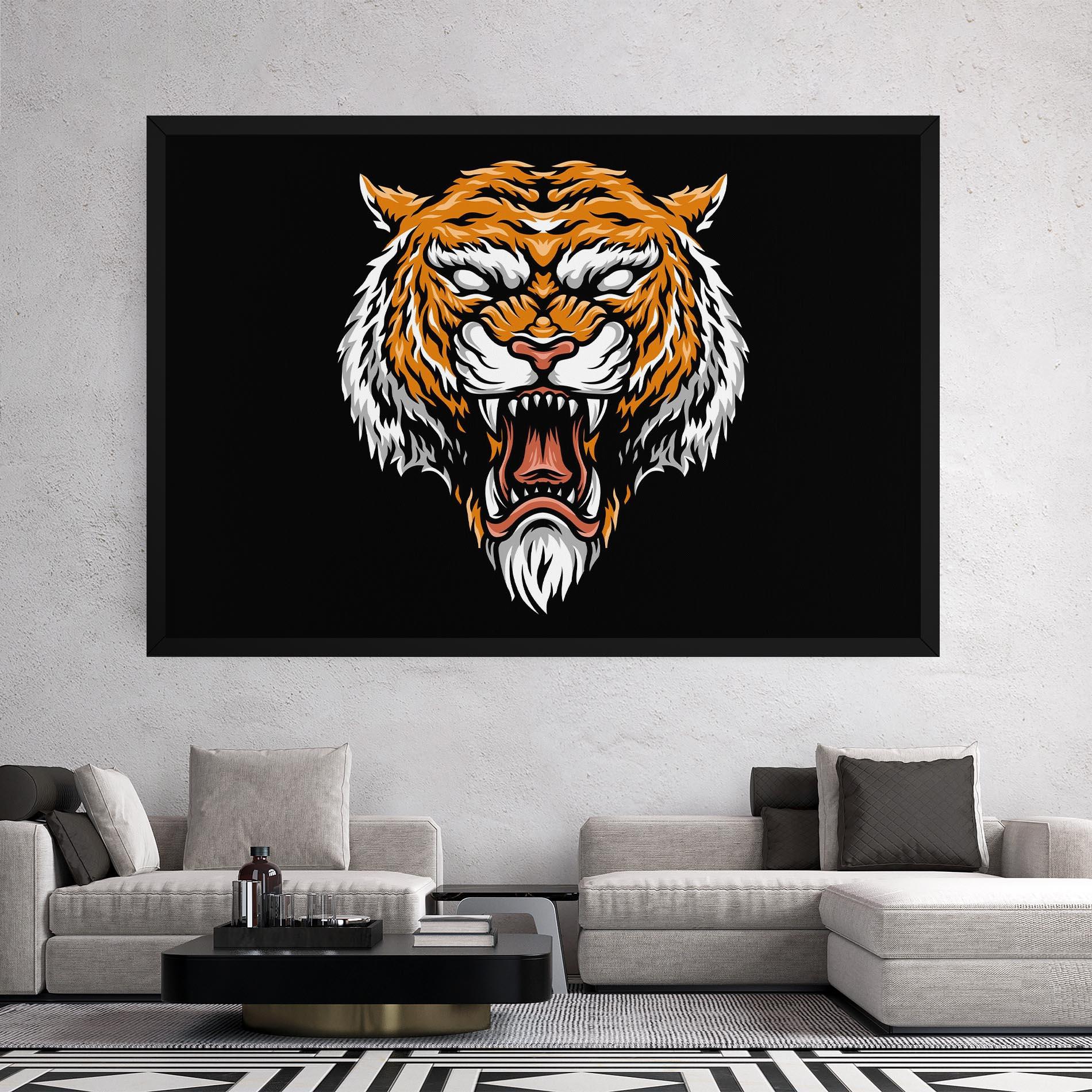 Vászonkép Angry Orange Tiger mockup 2