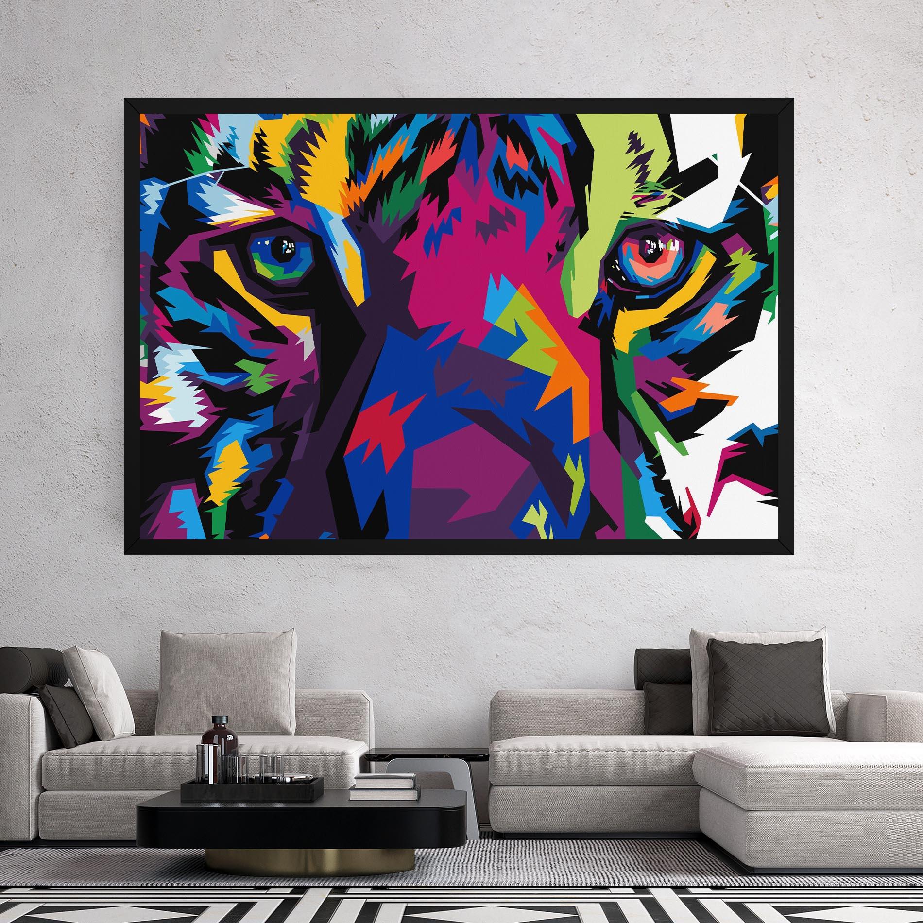 Vászonkép Colourul Tiger Eyes mockup 2