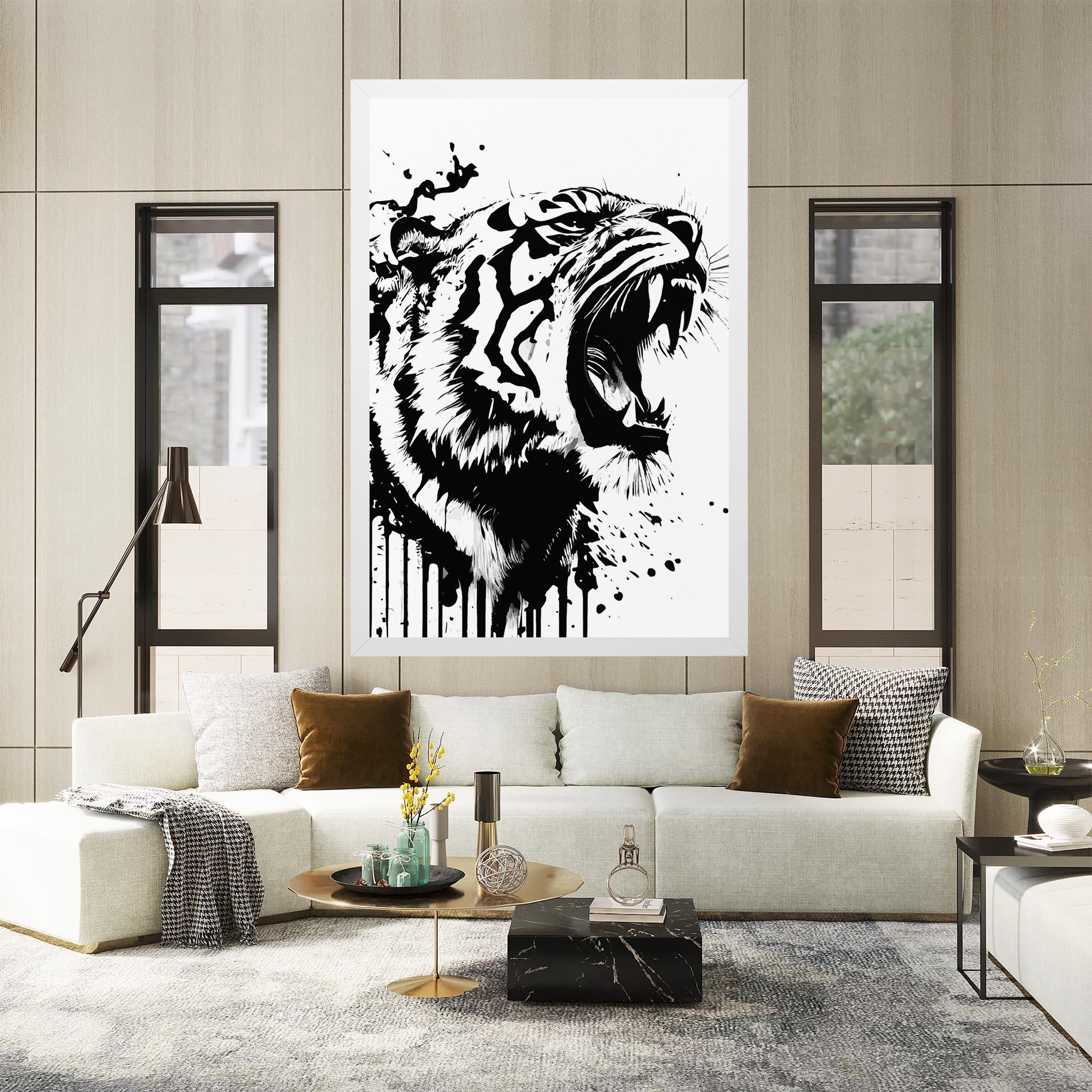 Vászonkép Ink Art Tiger mockup 2