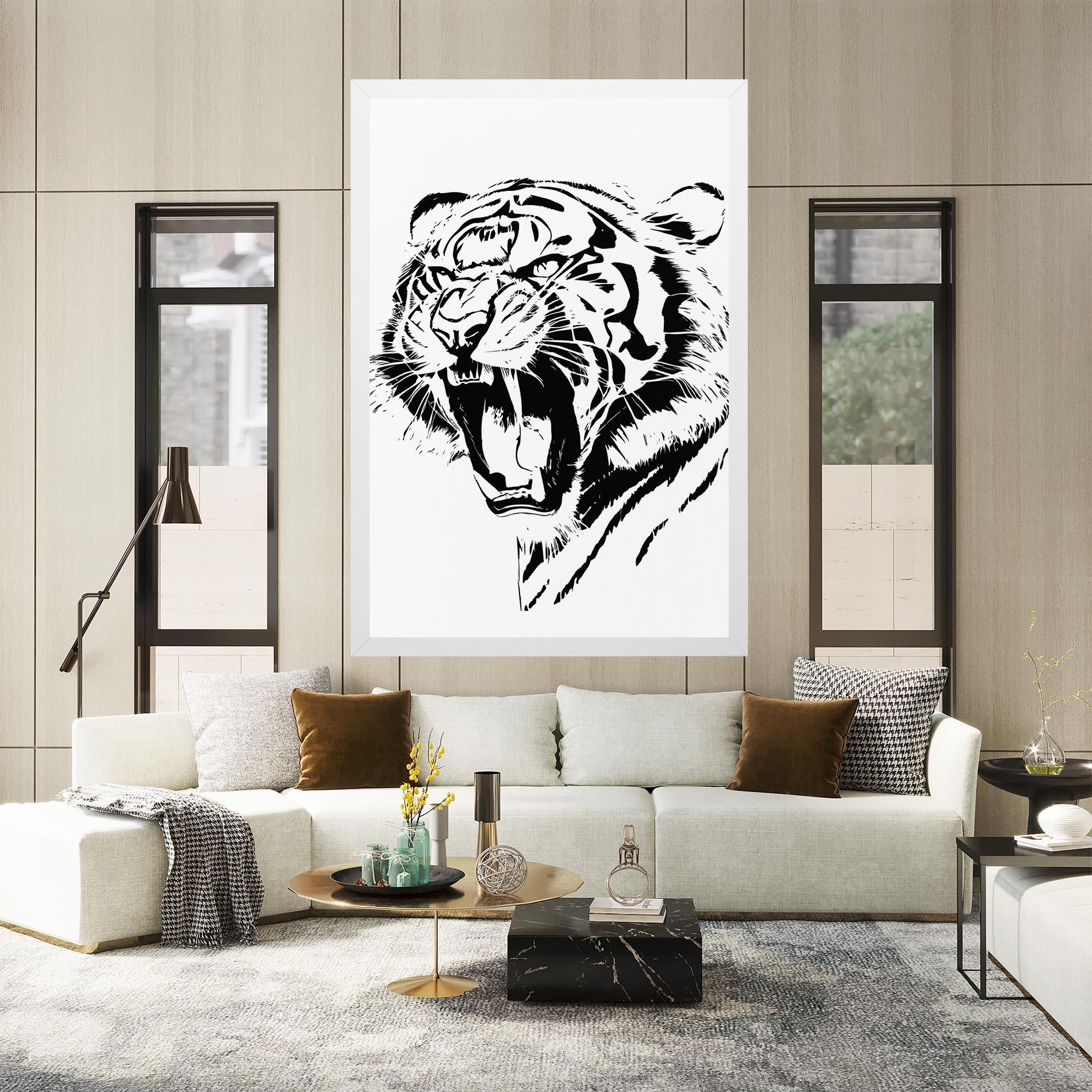 Vászonkép Roaring Tiger mockup 2