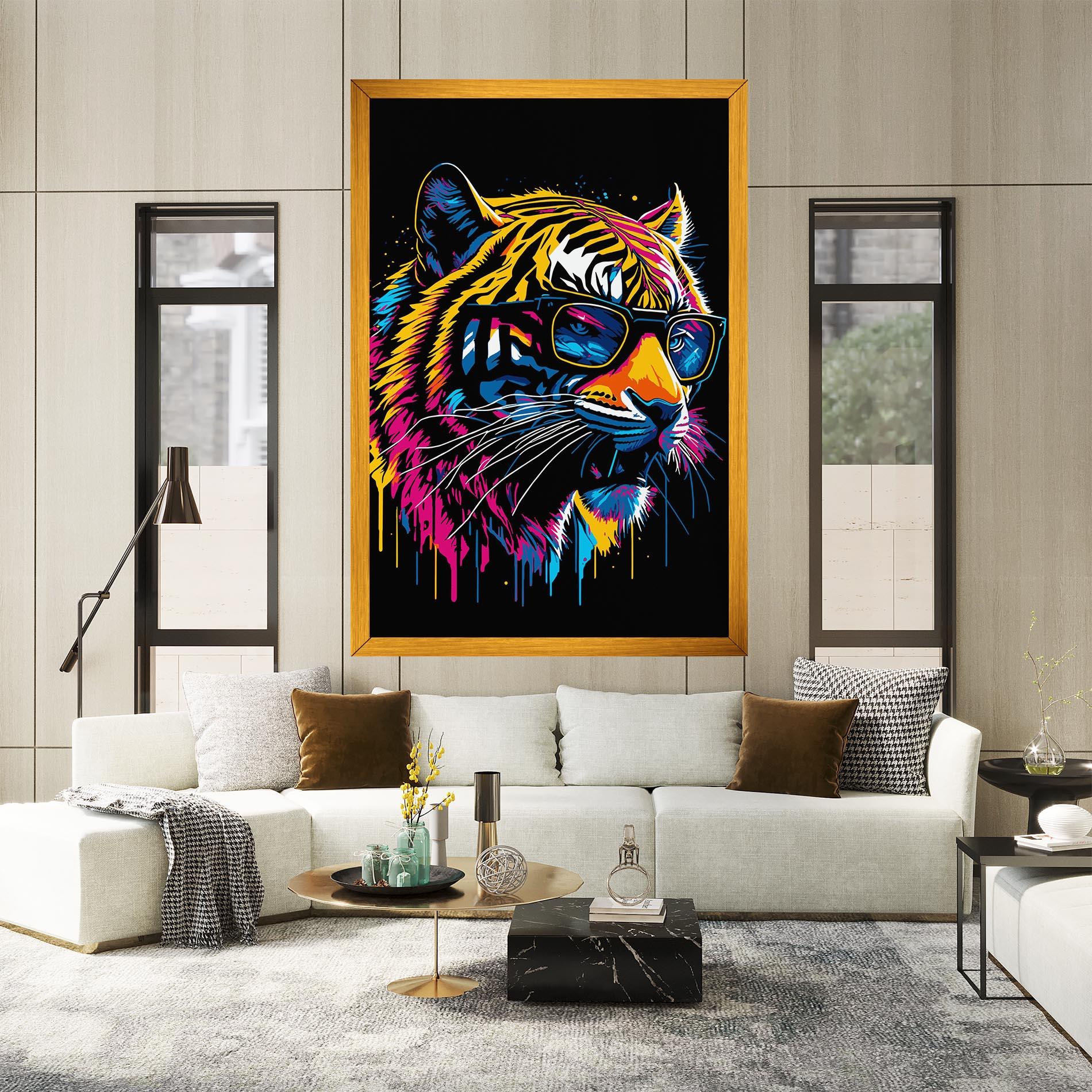 Vászonkép Cool Tiger mockup 2