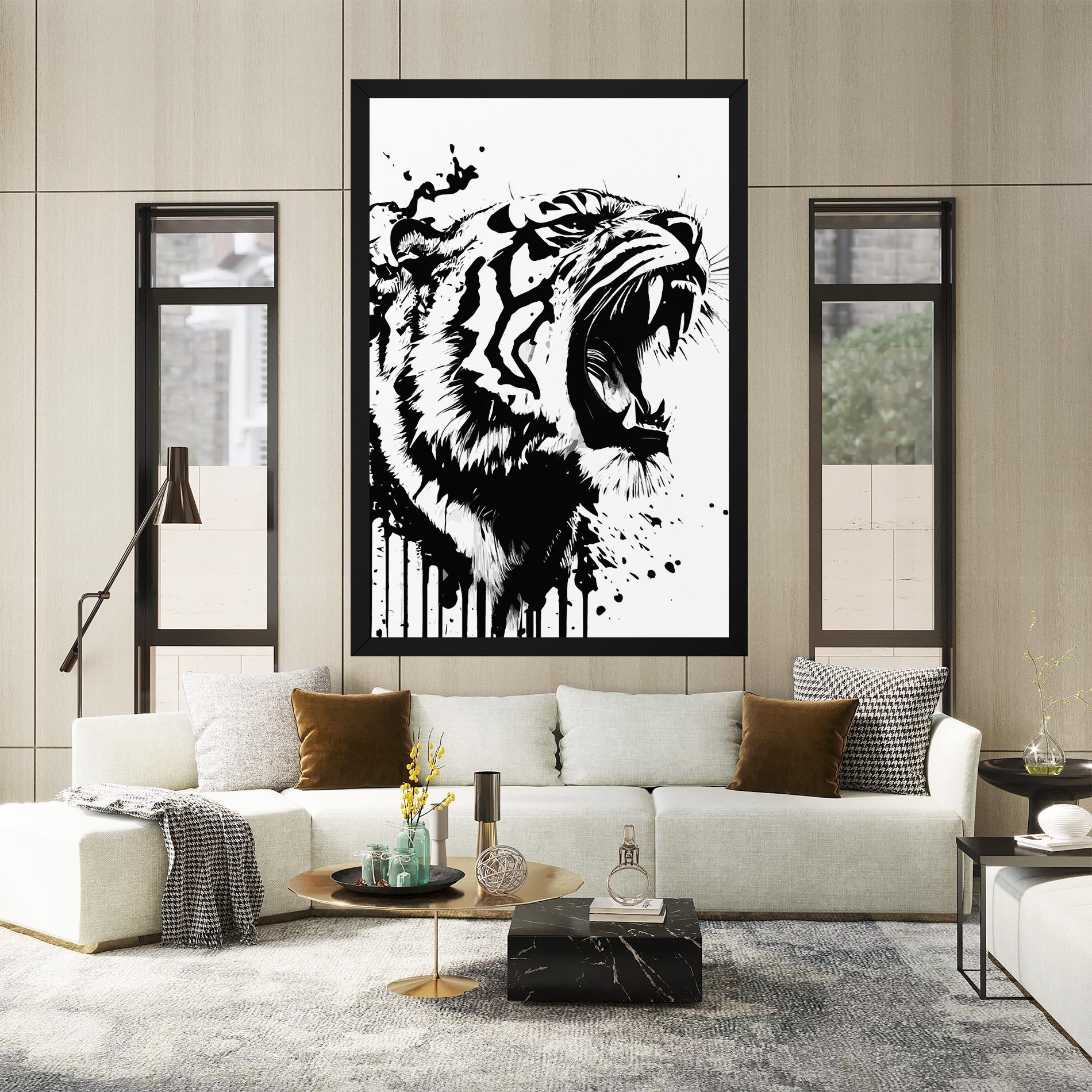 Vászonkép Ink Art Tiger mockup 2