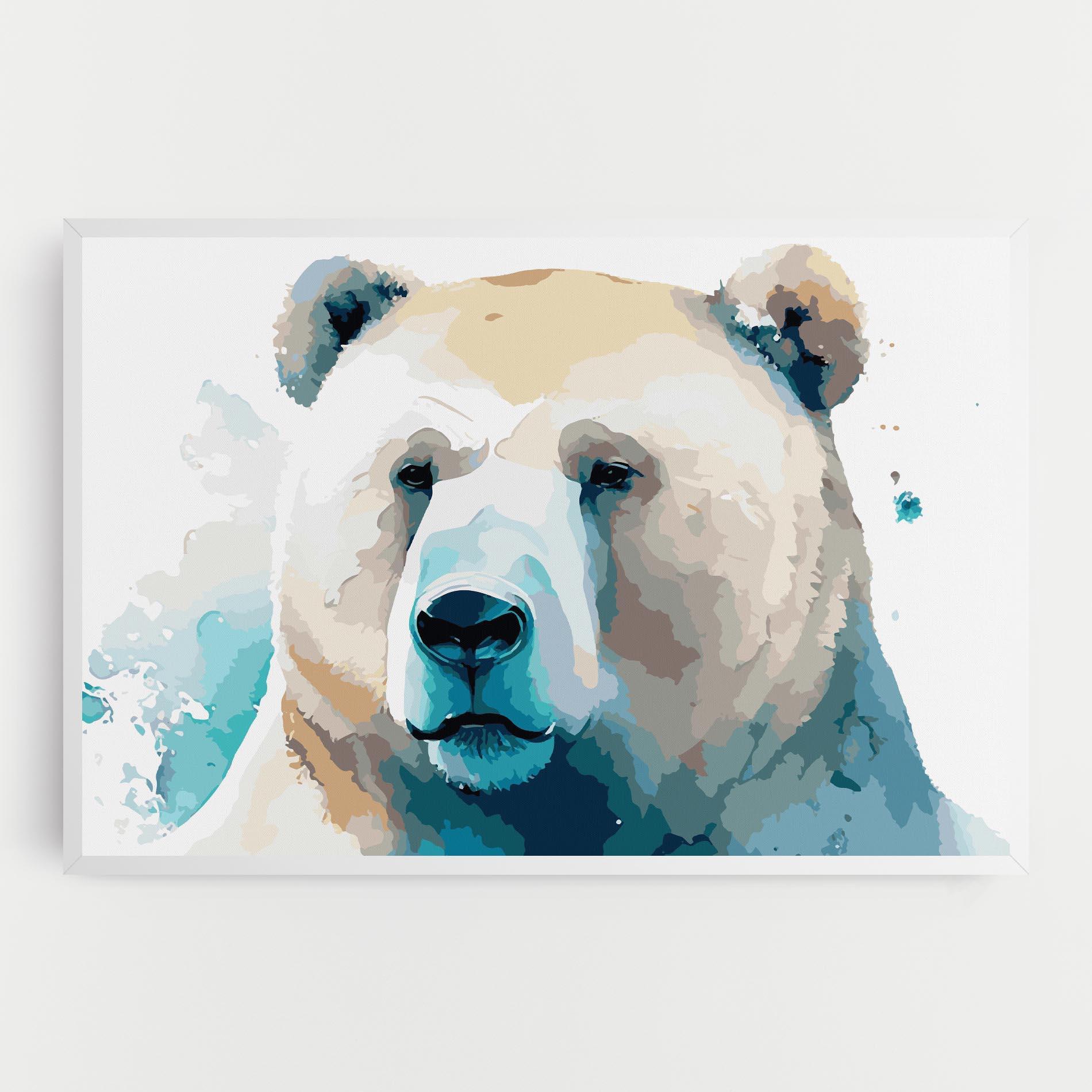 Vászonkép Big Watercolor Bear mockup 0
