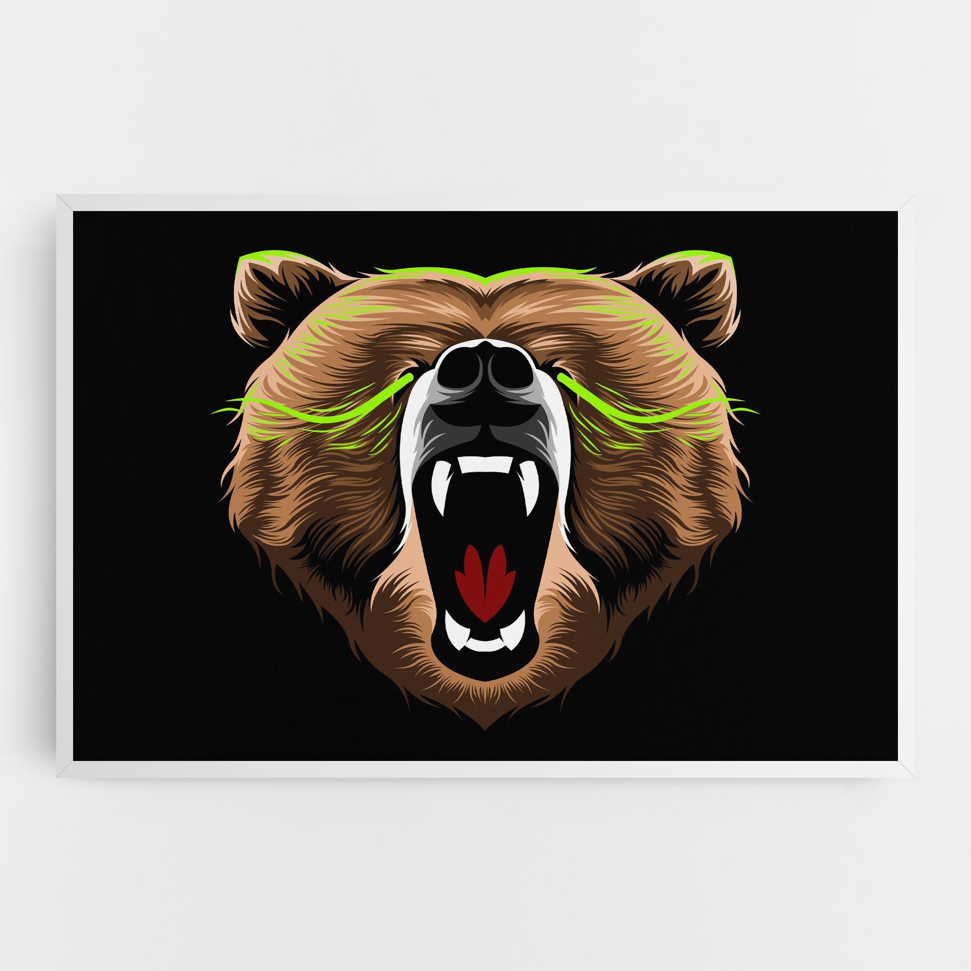 Vászonkép Green Line Bear mockup 0
