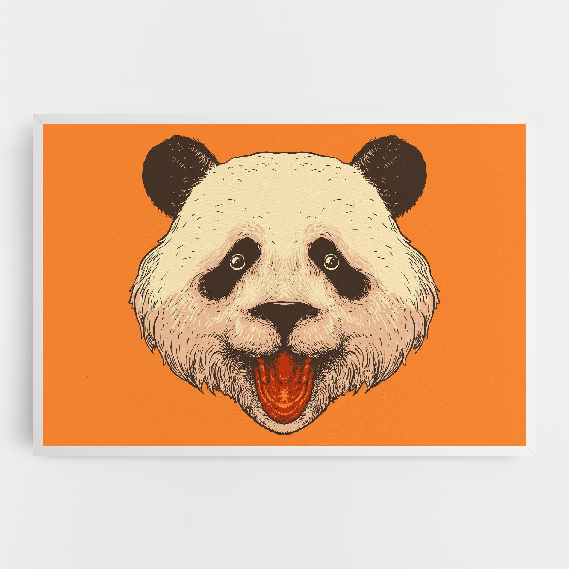 Vászonkép Panda On Orange mockup 0