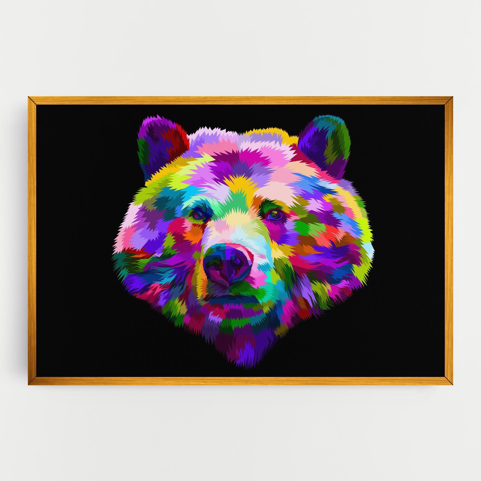 Vászonkép Bear Head Art mockup 0