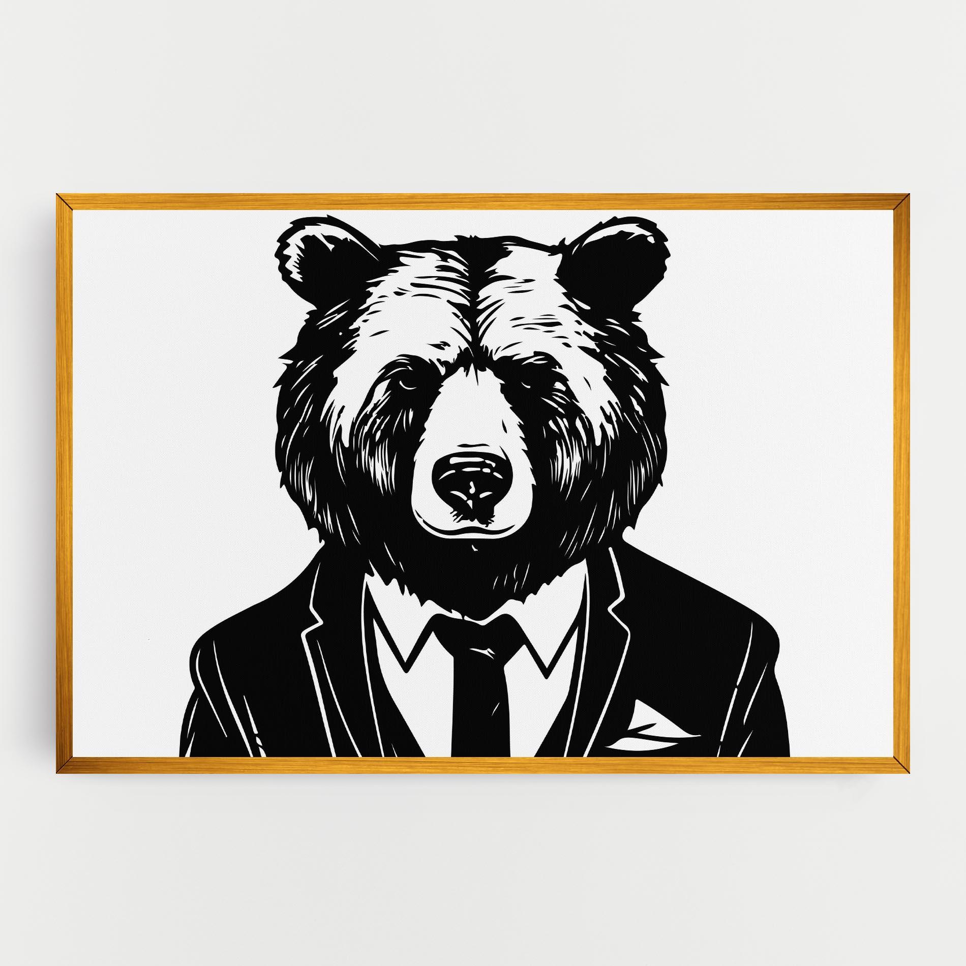 Vászonkép Business Bear mockup 0
