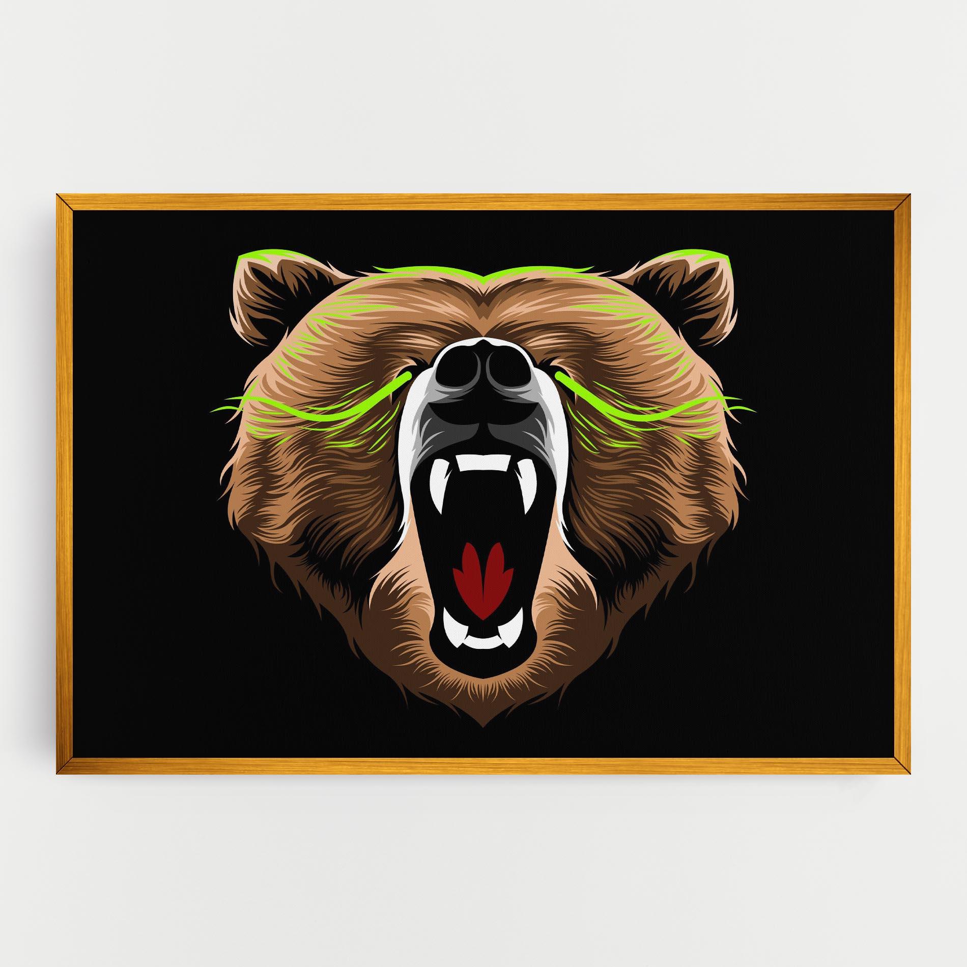 Vászonkép Green Line Bear mockup 0