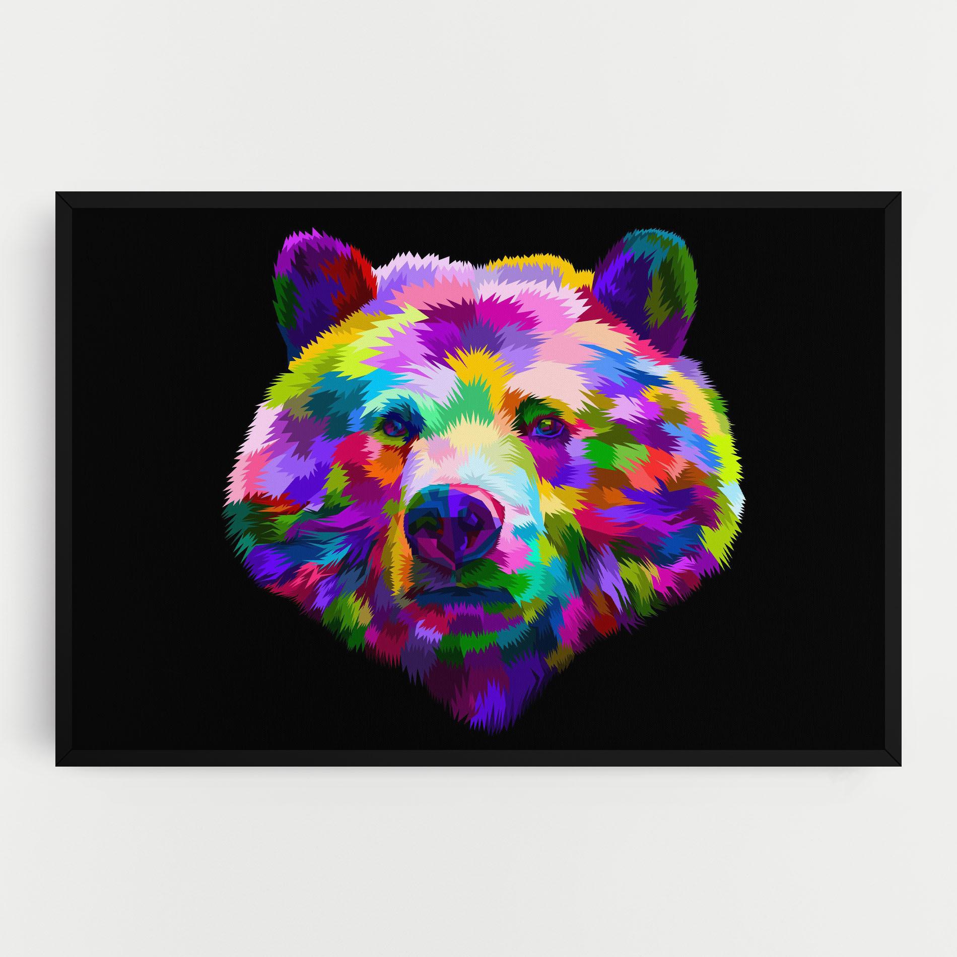 Vászonkép Bear Head Art mockup 0