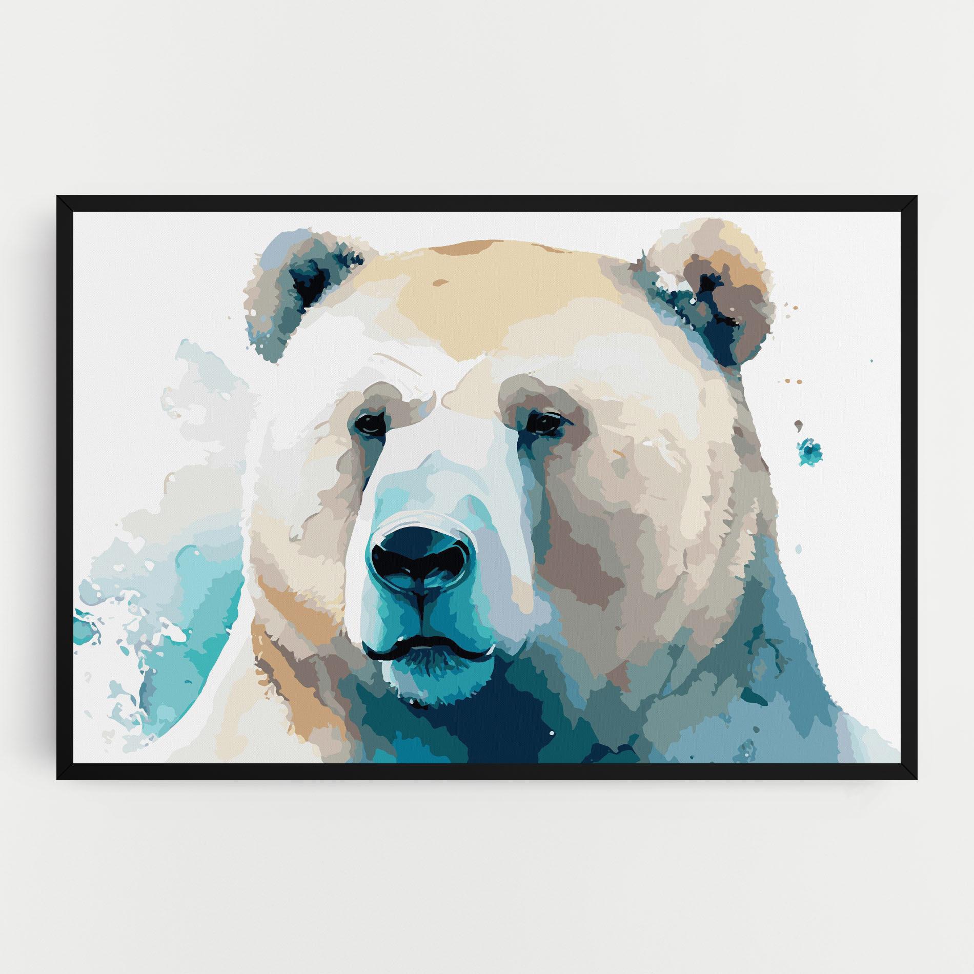 Vászonkép Big Watercolor Bear mockup 0