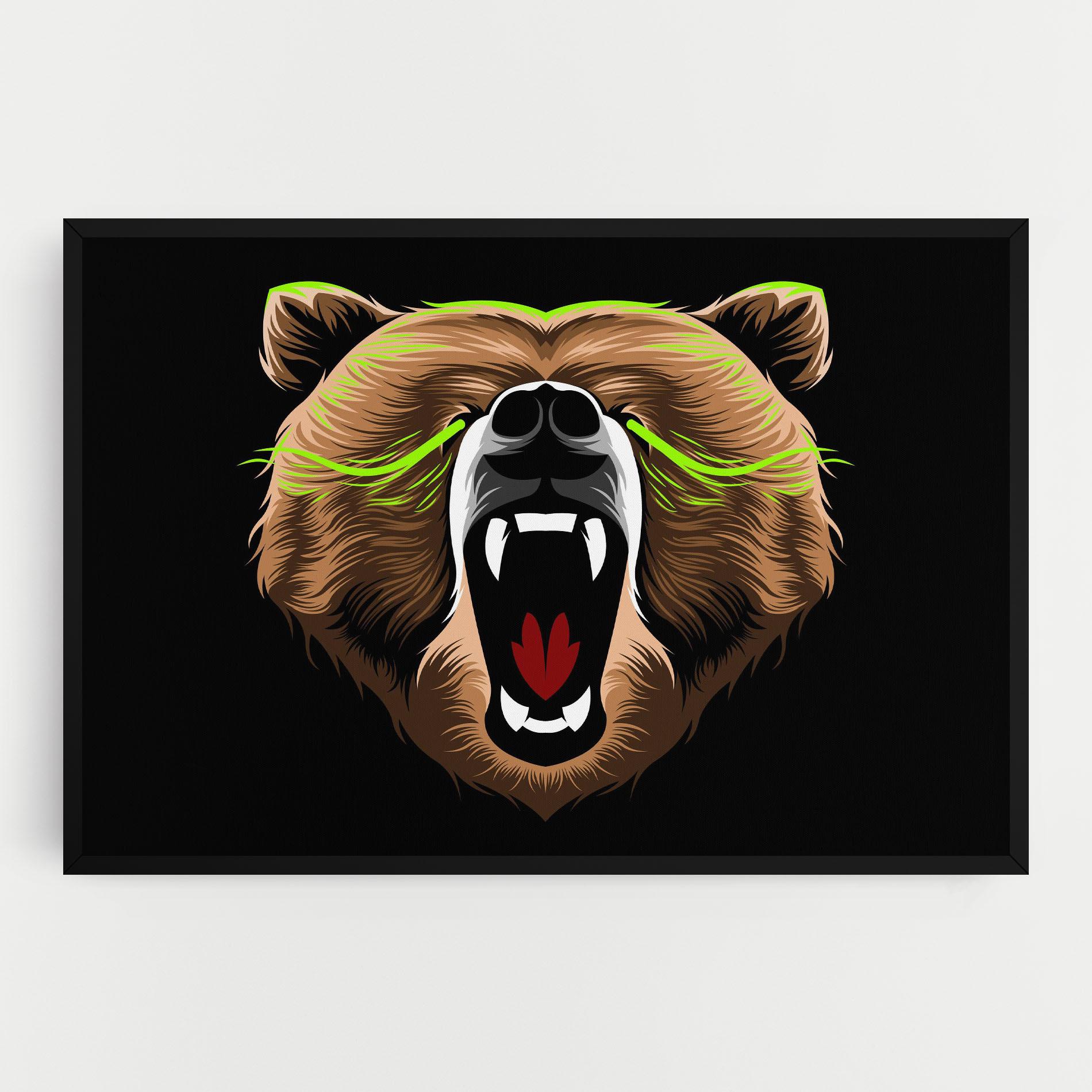 Vászonkép Green Line Bear mockup 0