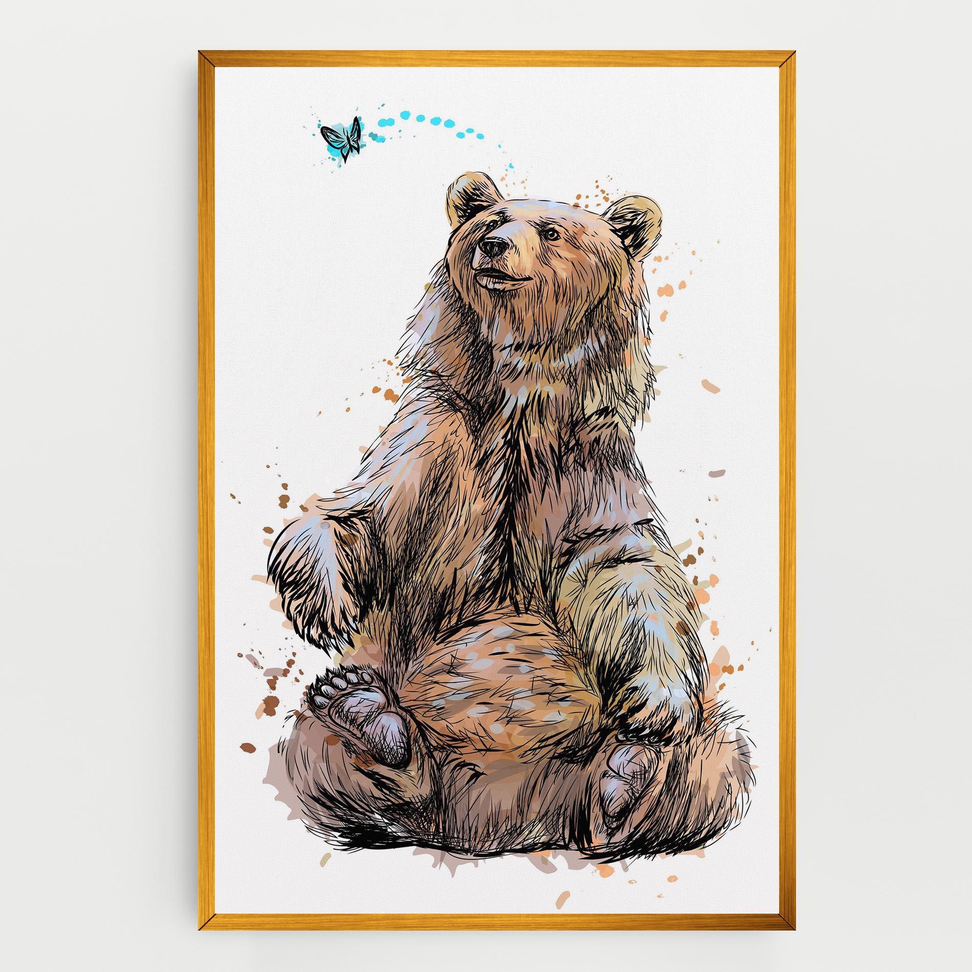 Vászonkép Butterfly Bear mockup 0