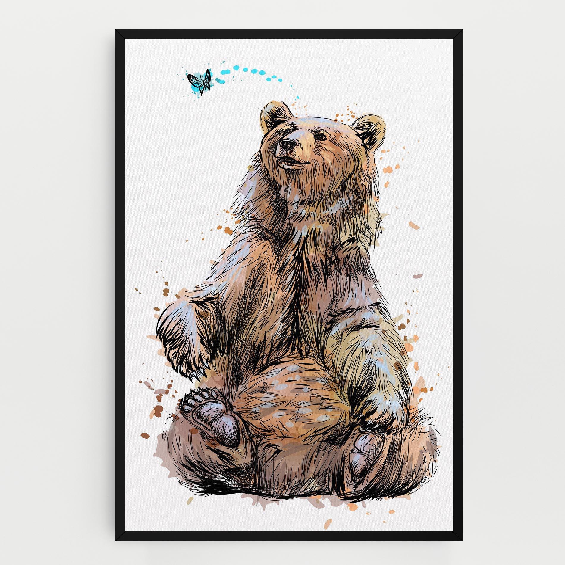 Vászonkép Butterfly Bear mockup 0