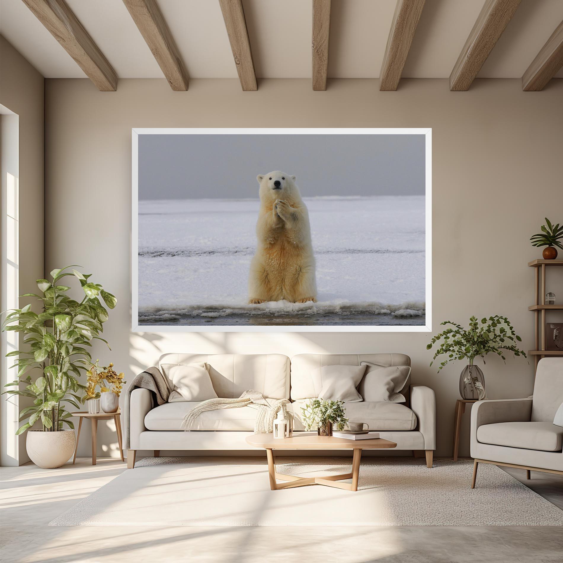 Vászonkép Icebear Praying mockup 6
