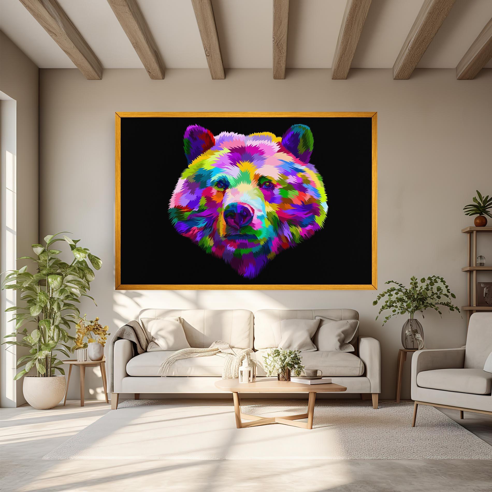 Vászonkép Bear Head Art mockup 6