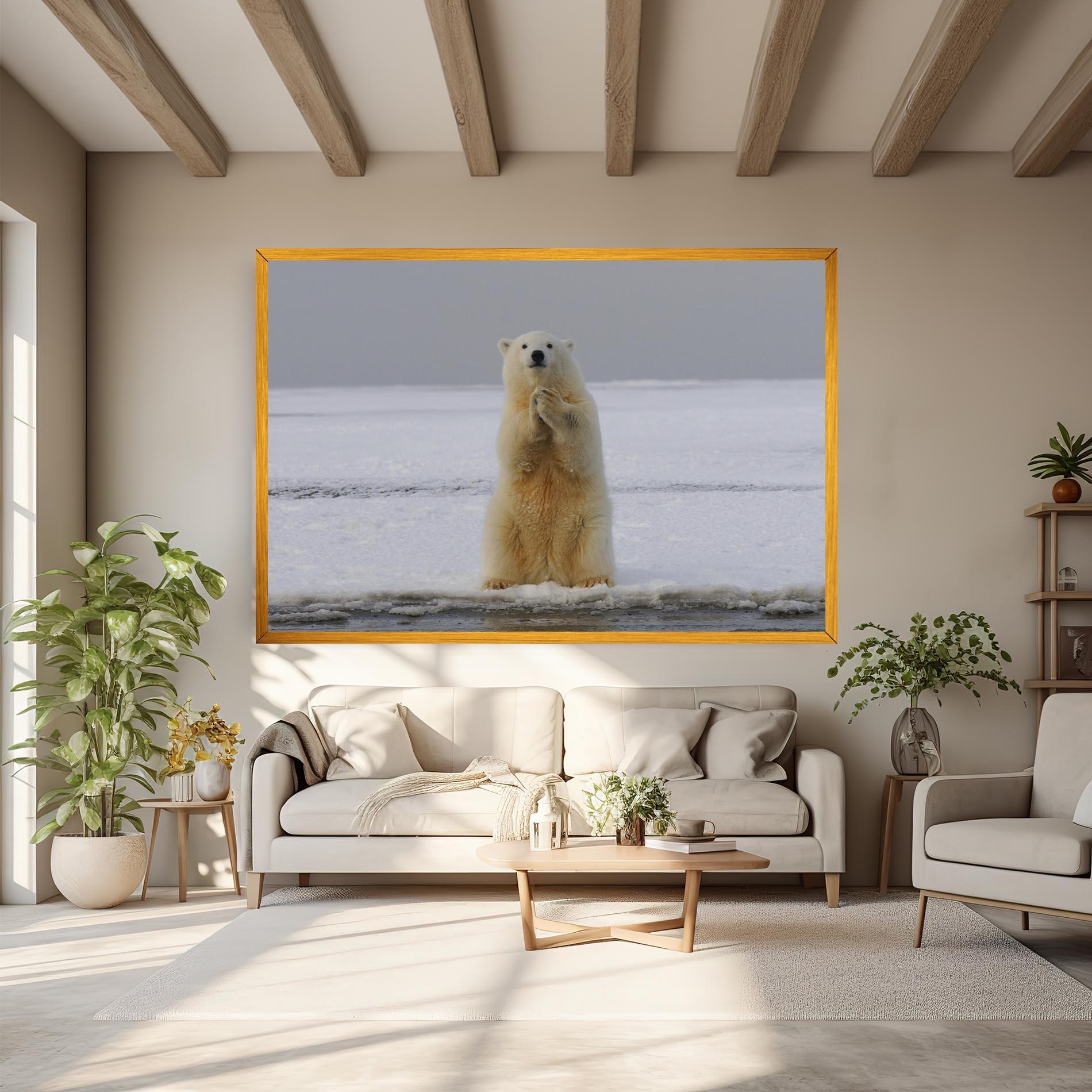Vászonkép Icebear Praying mockup 6