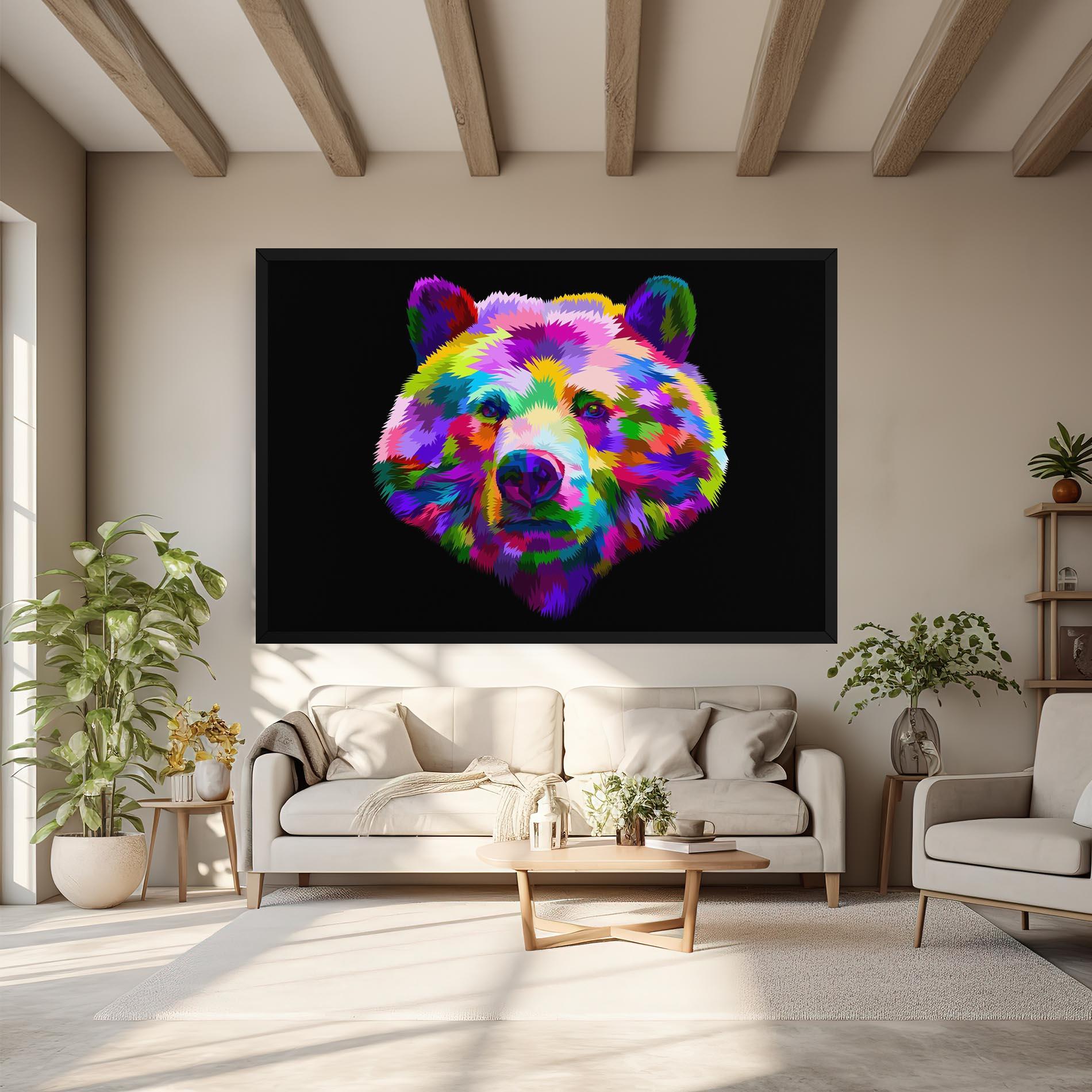 Vászonkép Bear Head Art mockup 6