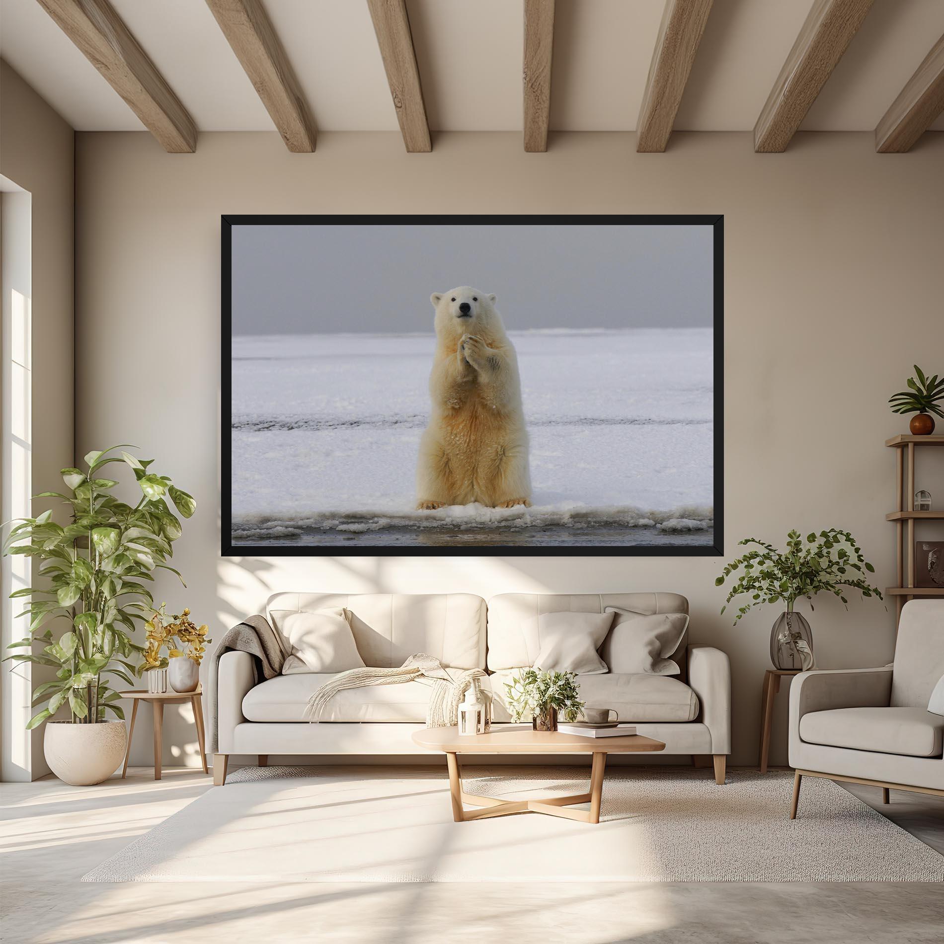 Vászonkép Icebear Praying mockup 6